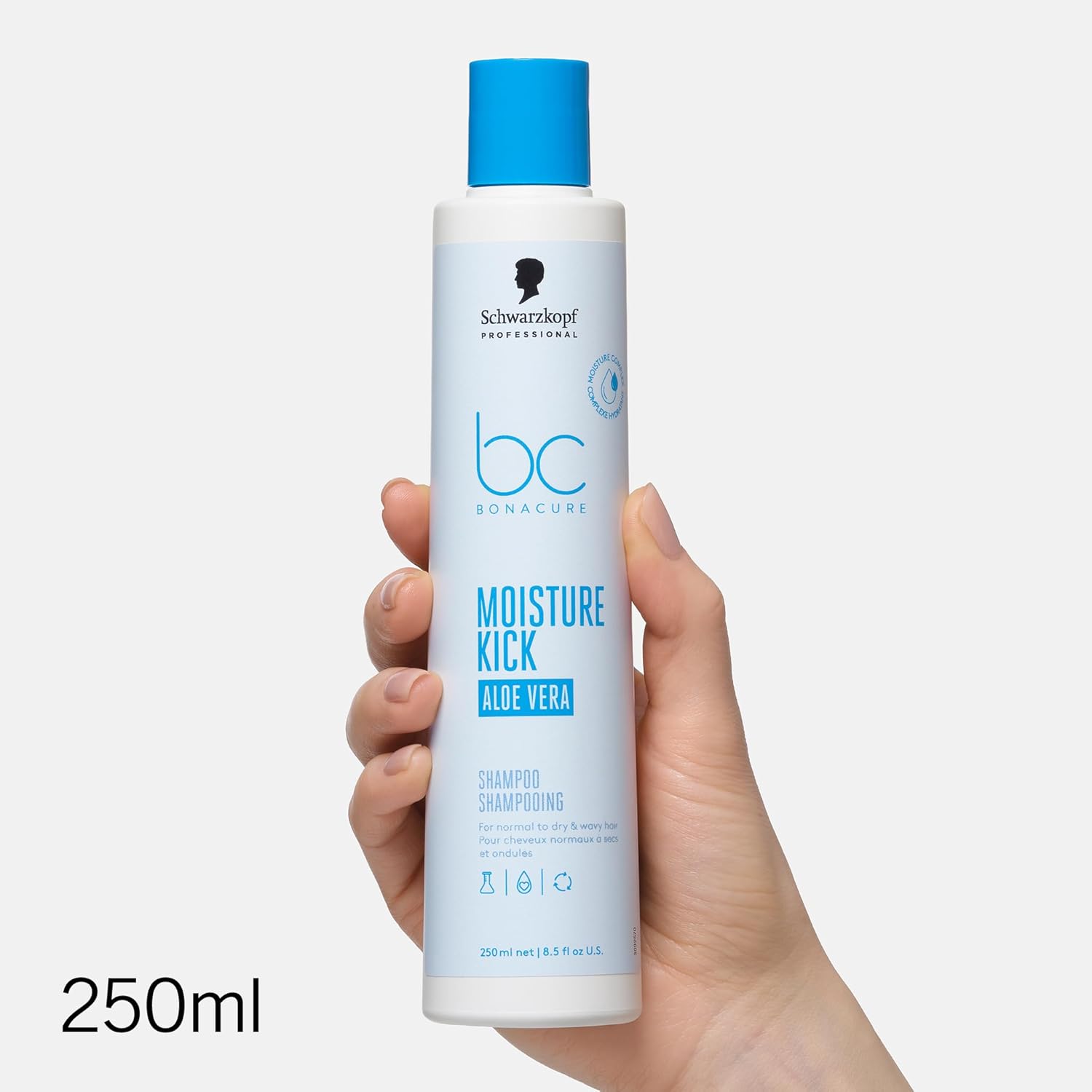 Thumbnail 1 de Schwarzkopf Professional Bonacure Moisture Kick Shampoo – Normales bis trockenes Haar, vegan, silikonfrei (250 ml)