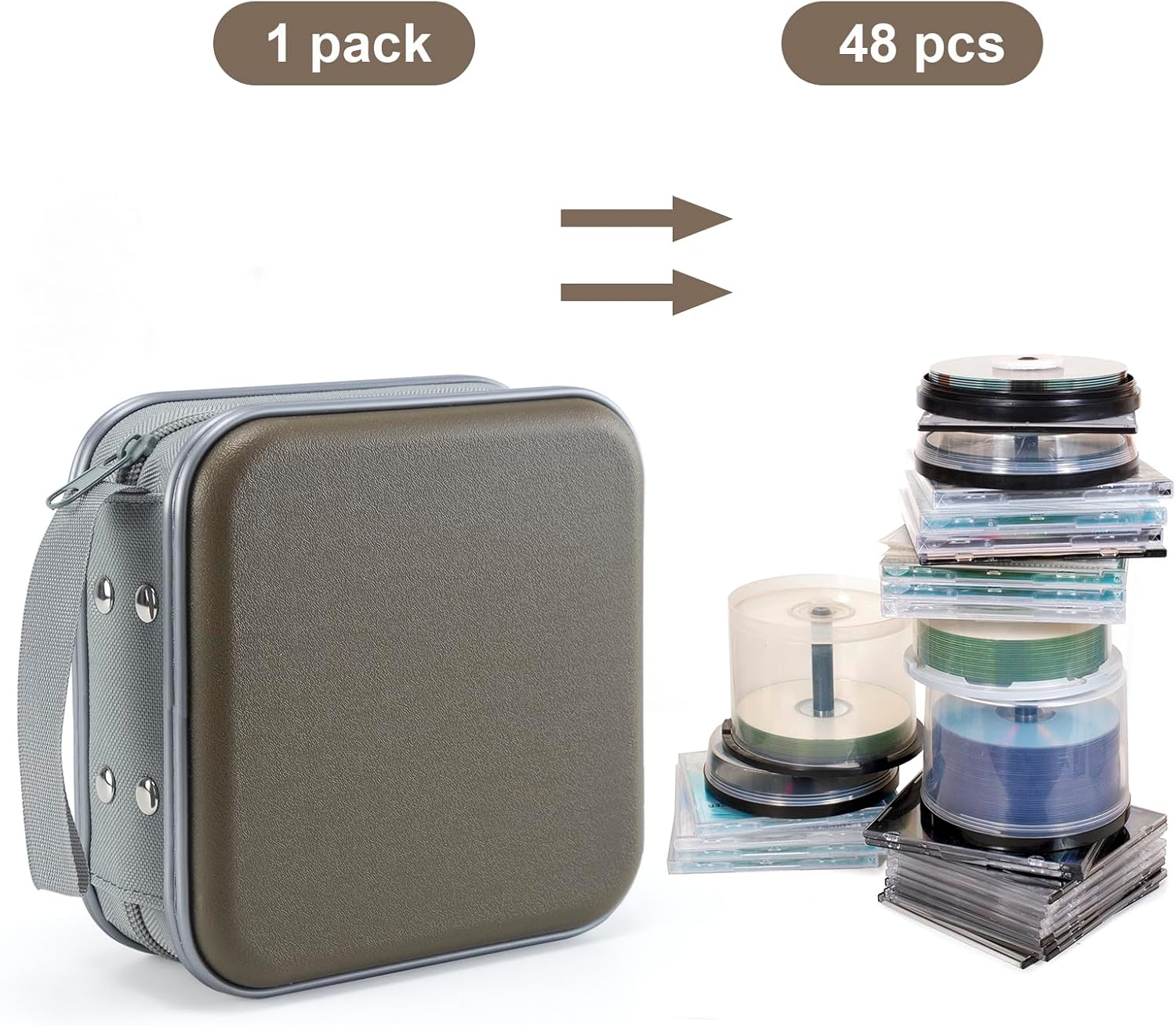 Detalle 2 de UENTIP CD Case 48 Capacity