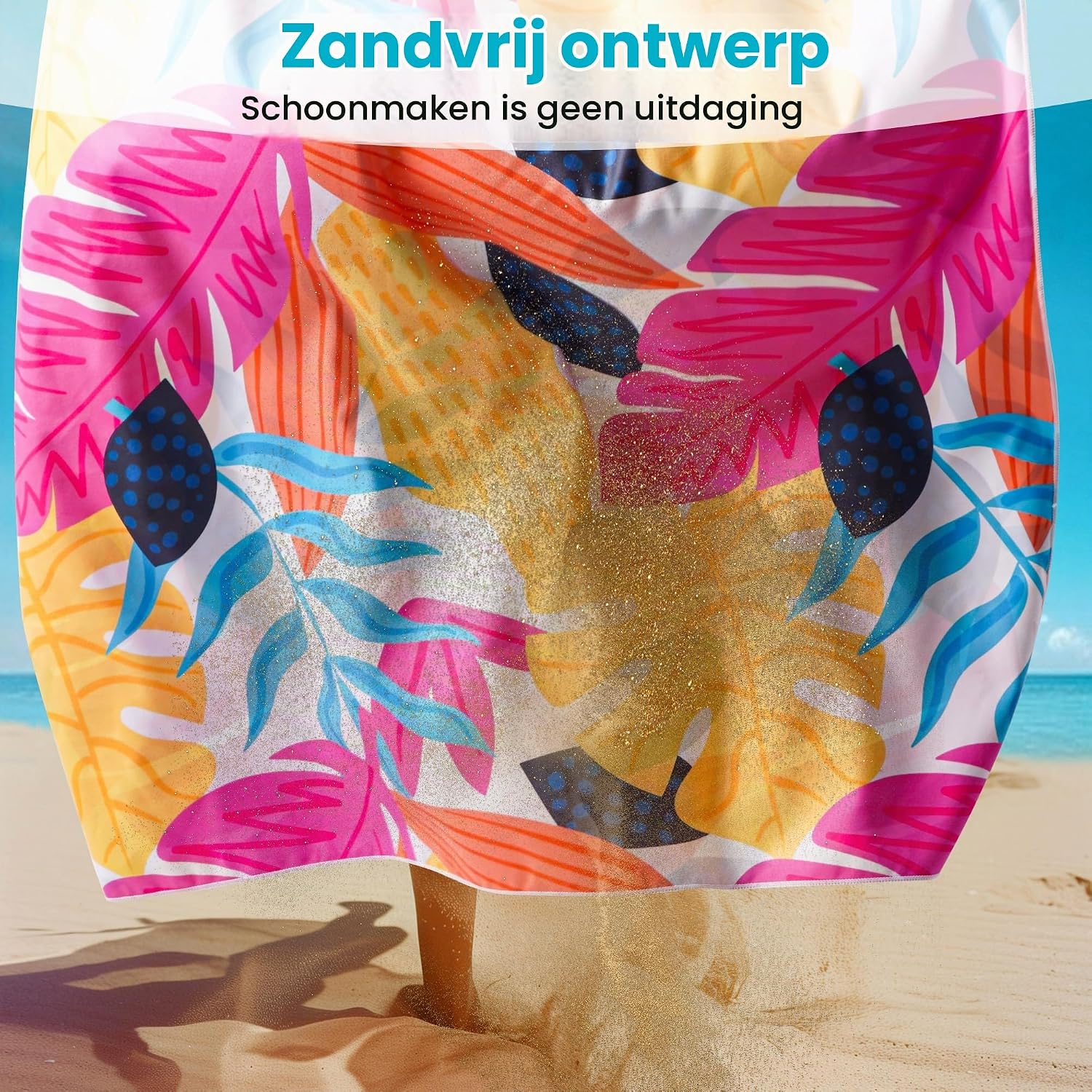 Detalle de Hexify C0116-0653 XXL-strandlakens van microvezel, set van 2, 180 x 90 cm