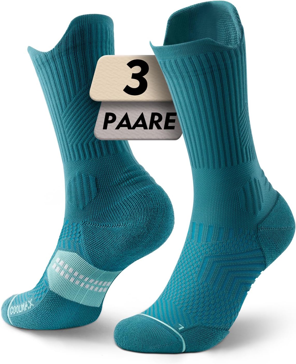 Thumbnail 6 de Juclise Laufsocken Kompression Wandern Bambus Coolmax – Anti-Blasen, 15–20 mmHg