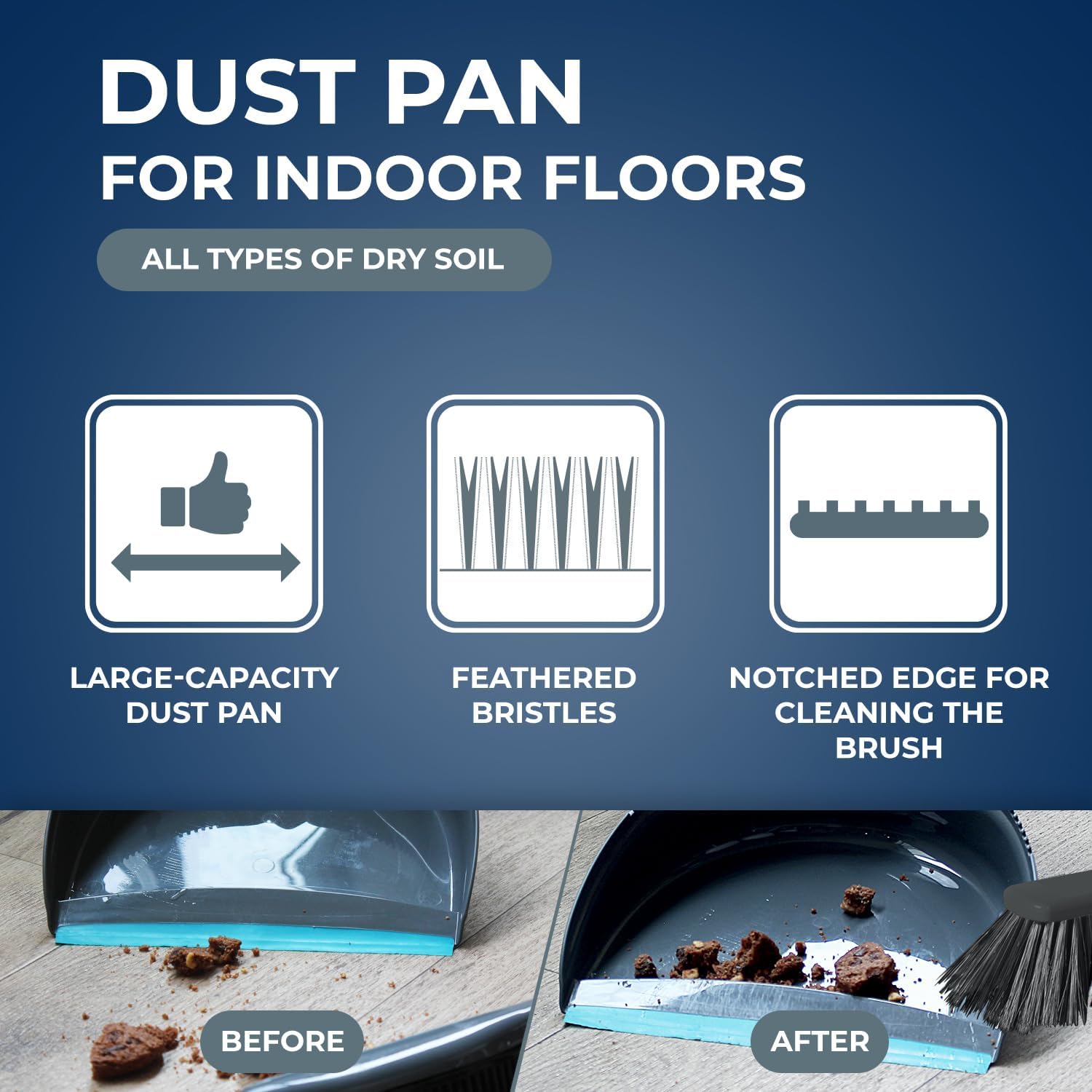 Thumbnail 2 de STARWAX Dustpan and Brush Set 33 cm