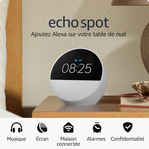 Thumbnail 7 de Amazon Echo Spot (Nouvelle génération) – Réveil connecté avec Alexa et son de qualité