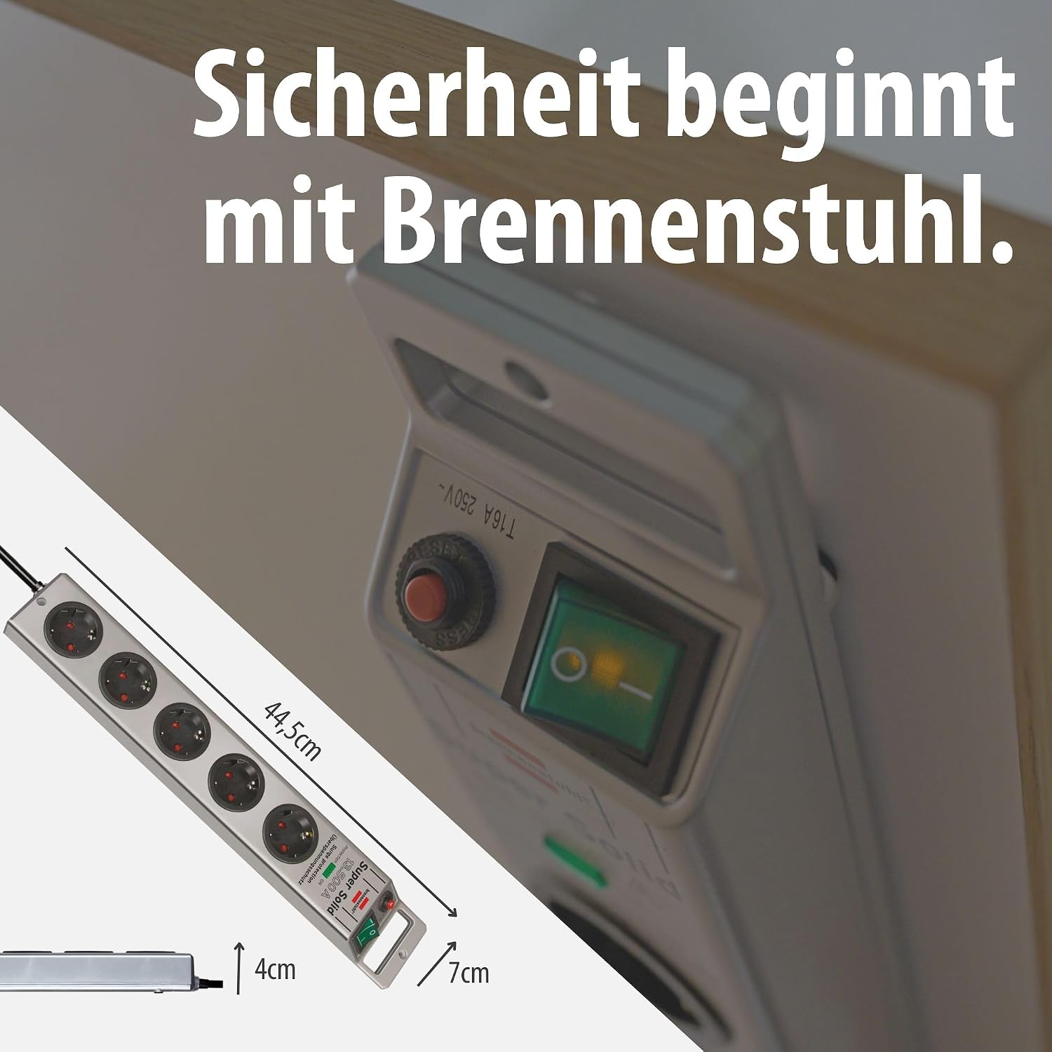 Thumbnail 6 de Brennenstuhl 1153340315 Base multipla Super-Solid in argento con protezione da sovratensione (5 prese)