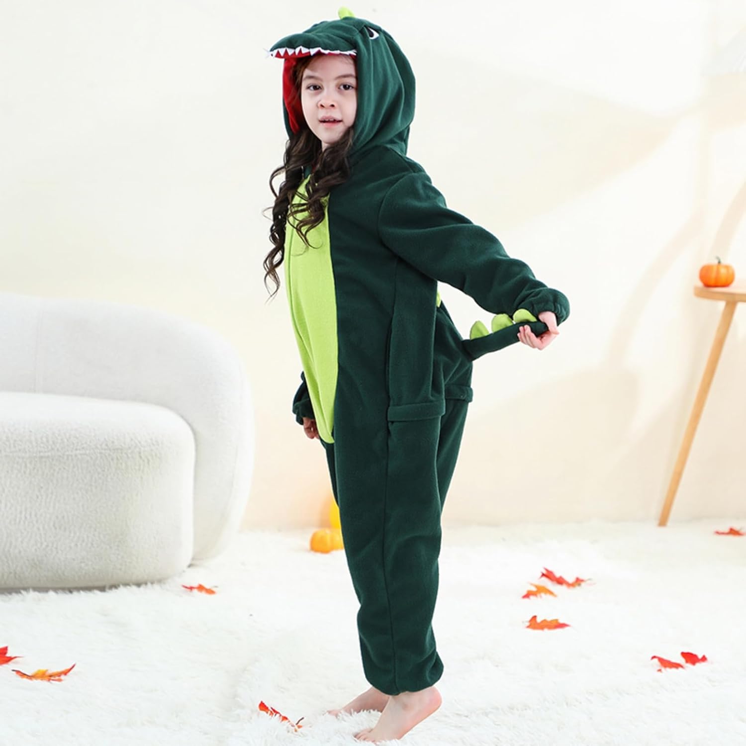 Thumbnail 2 de CarRivb Kids Onesie Tier Kostüm mit Kapuze
