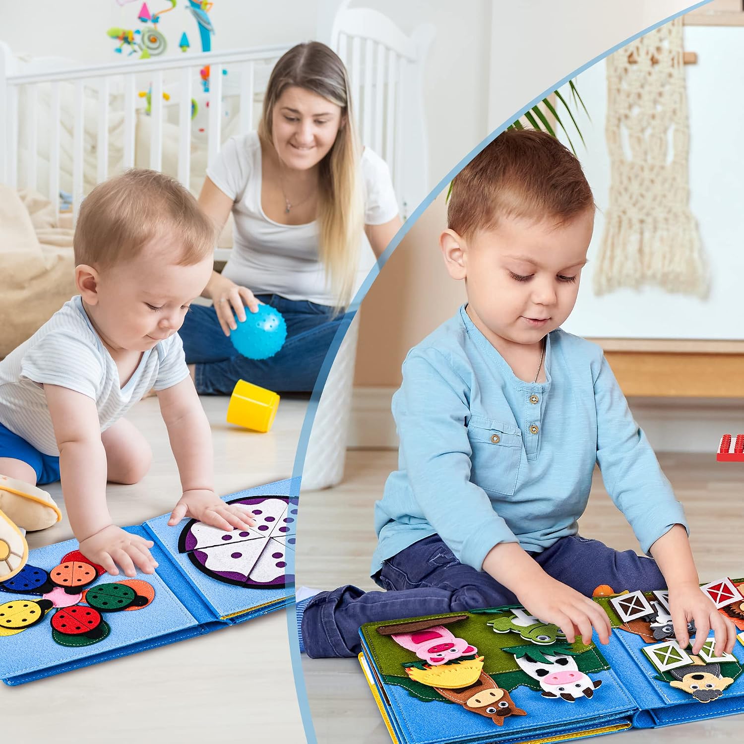Thumbnail 5 de Quiet Book 3D Filz Beschäftigungsbuch für Kinder 🎲