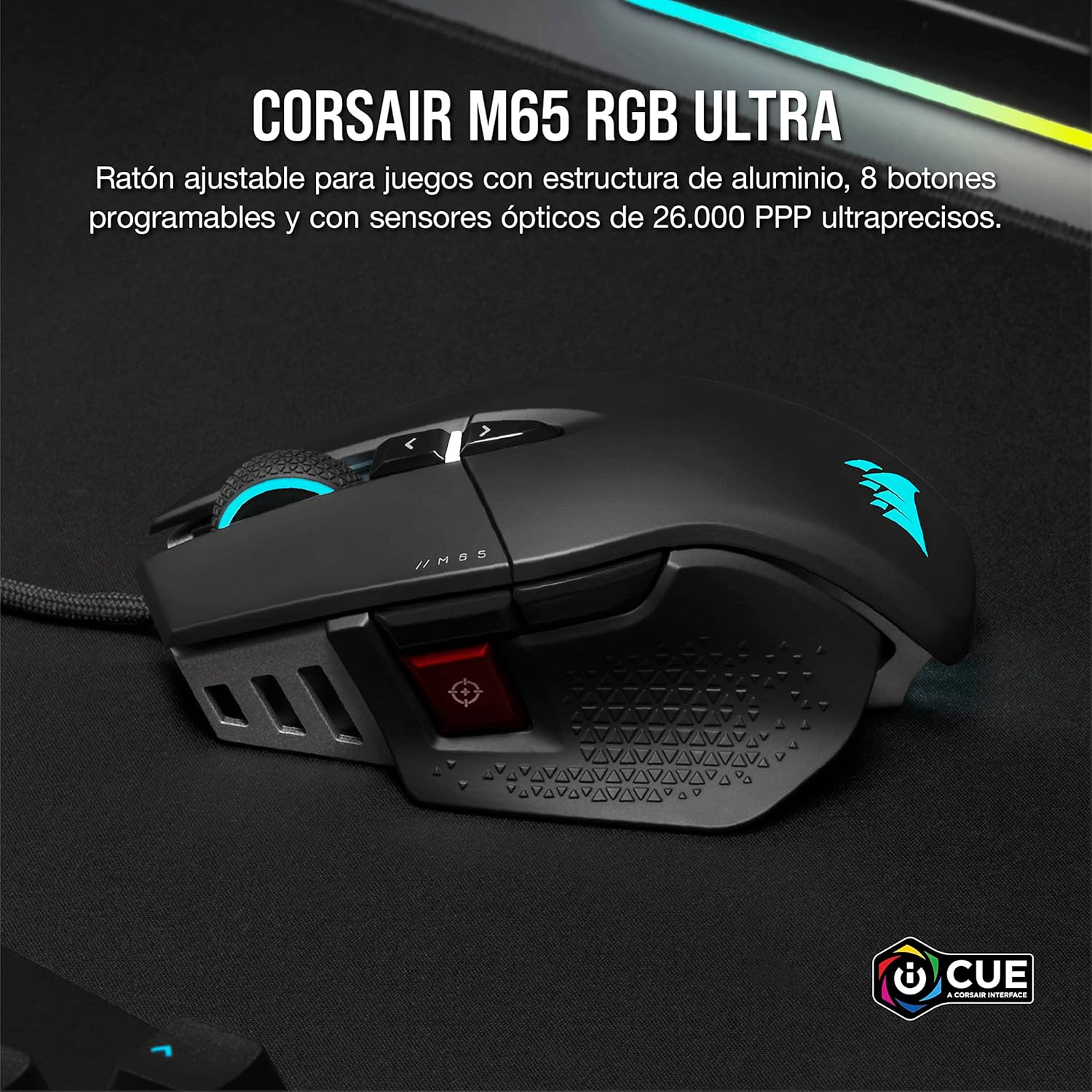 Thumbnail 1 de Corsair M65 RGB ULTRA: Ratón Gaming FPS Con Sintonización