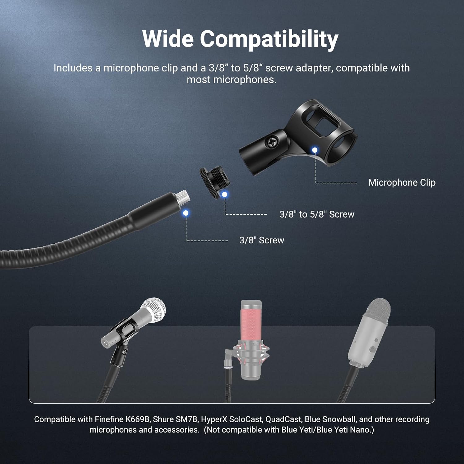 Thumbnail 3 de NEEWER Desk Microphone Stand MS016