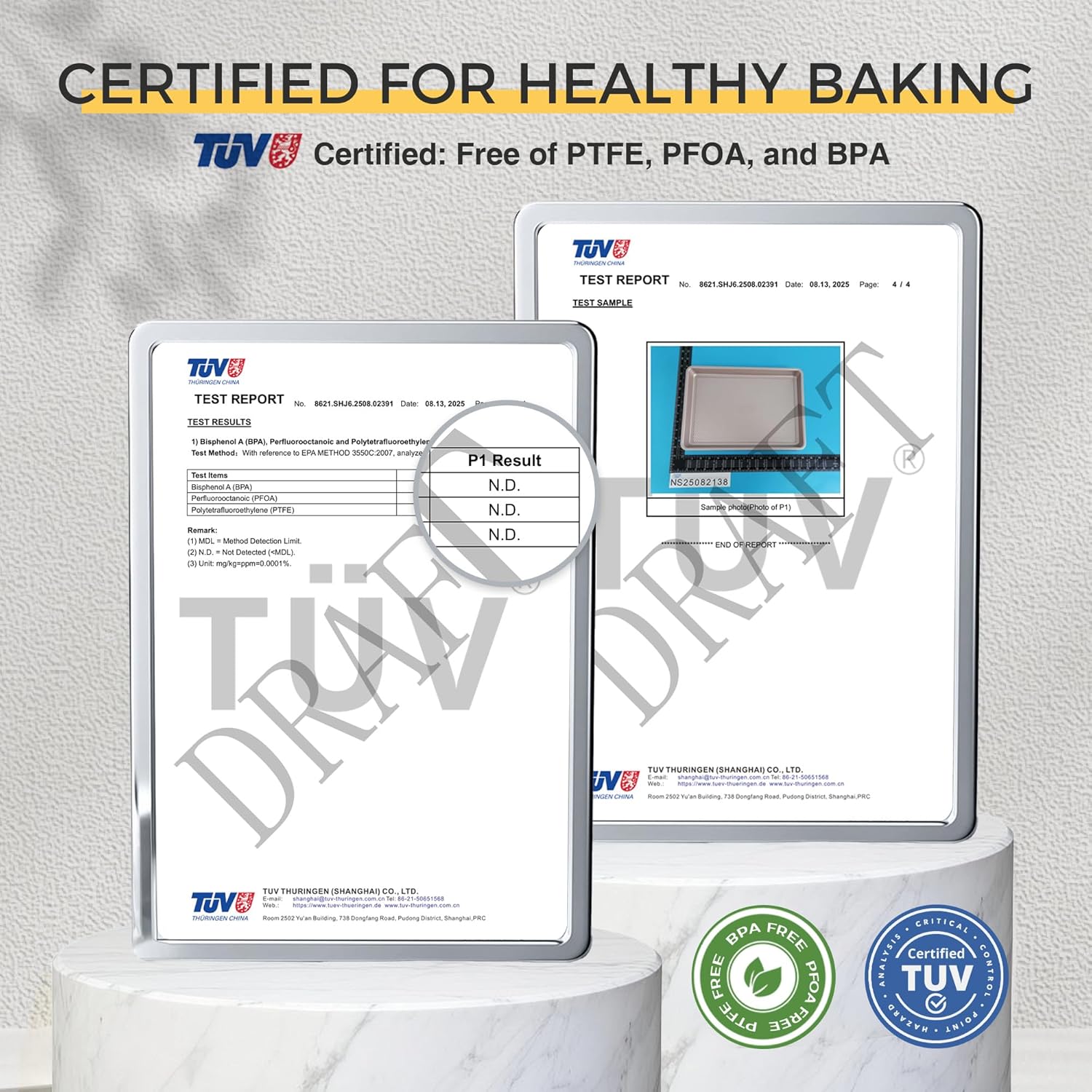 Detalle 2 de HONGBAKE Baking Sheet Pan Set 3-piece 0.8mm