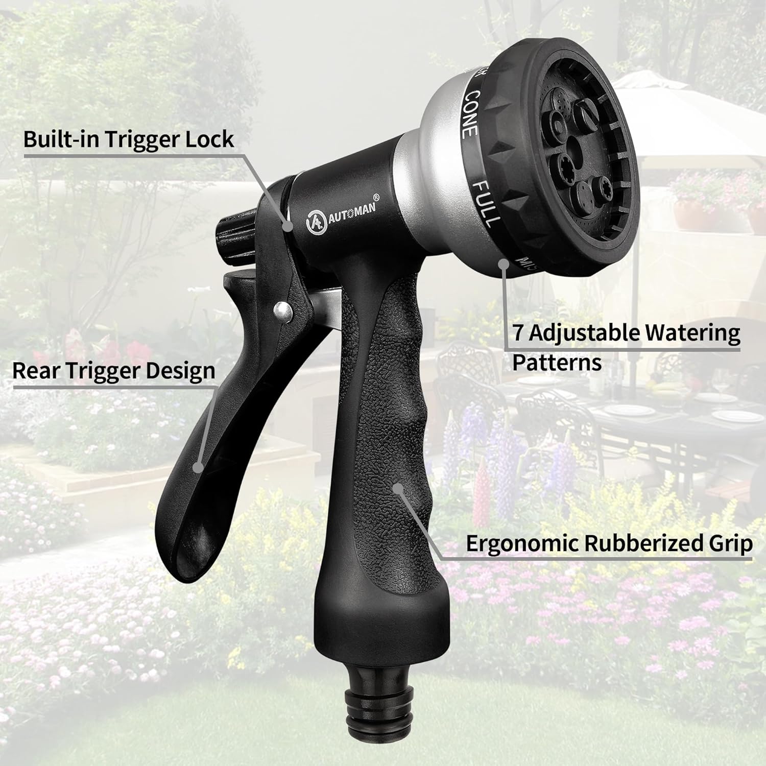 Thumbnail 1 de AUTOMAN hose pipe spray gun, 7 patterns
