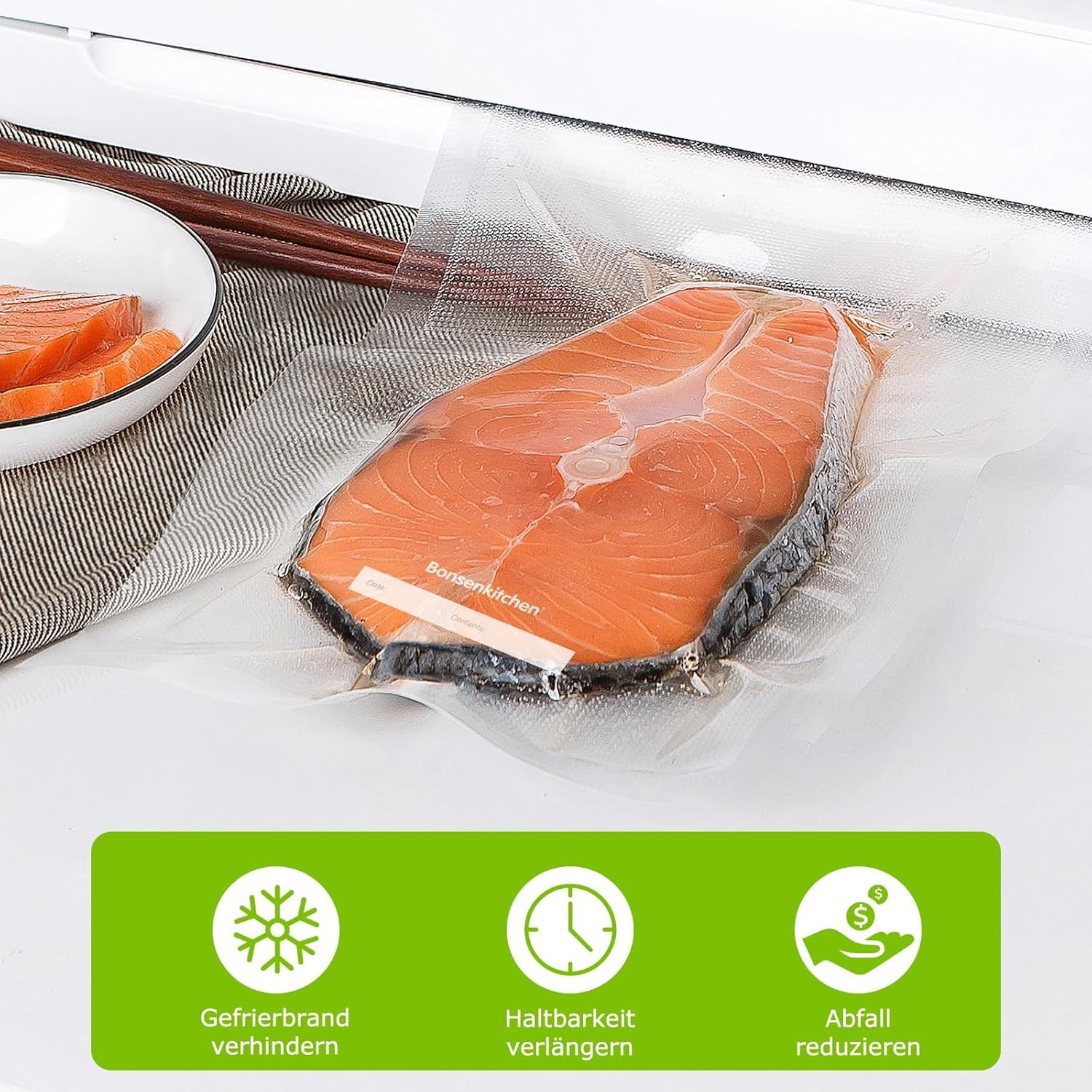 Thumbnail 5 de Bonsenkitchen Profi Vakuumbeutel 100×20×30 cm