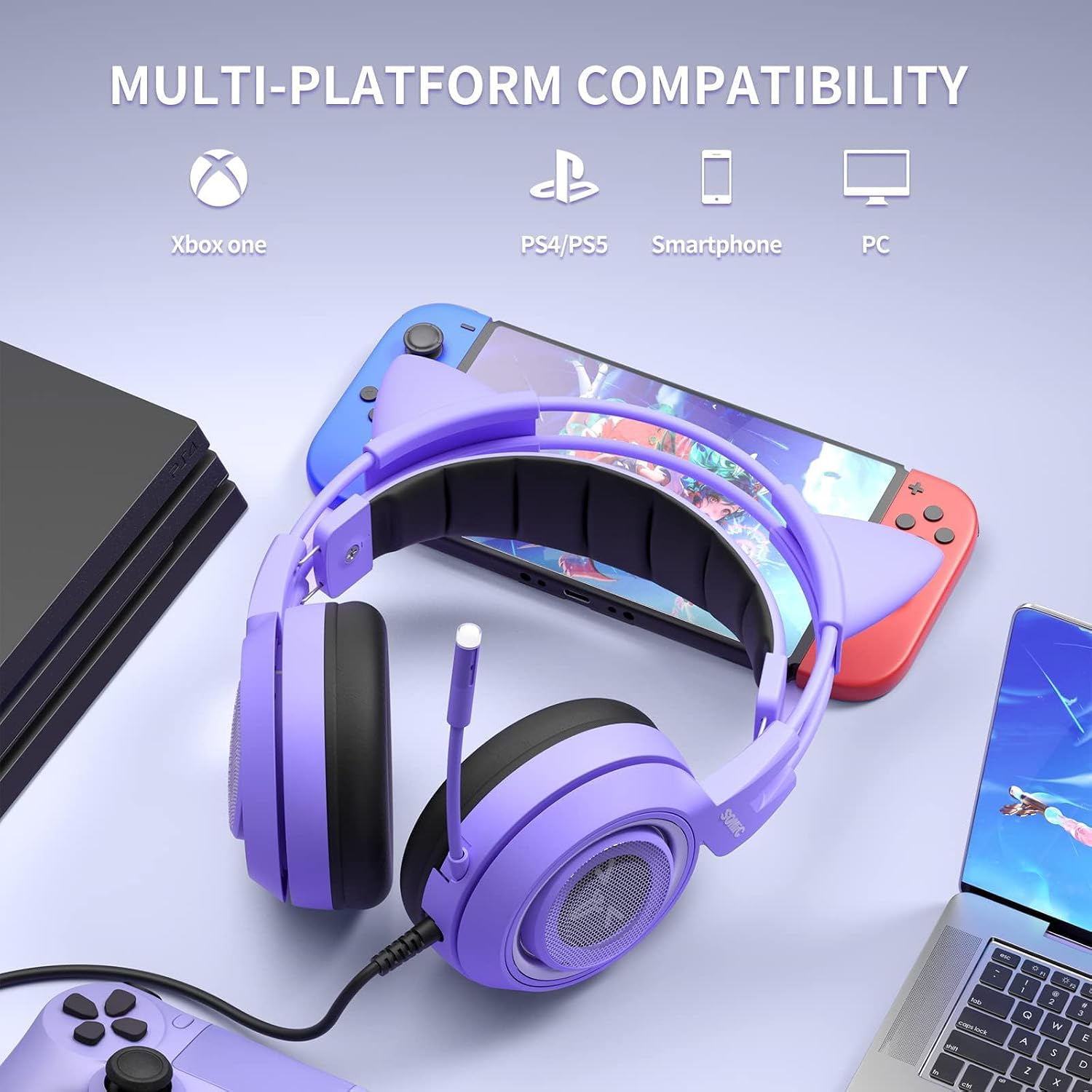 Thumbnail 3 de Somic G951S violett Gaming Headset