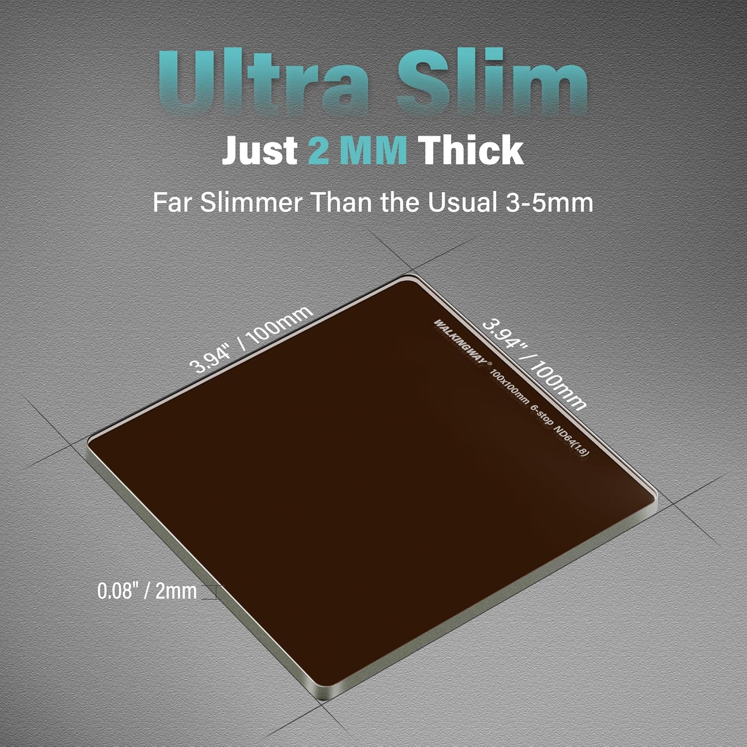 Detalle 2 de Walking Way ND64 100x100mm Square Filter for Camcorders