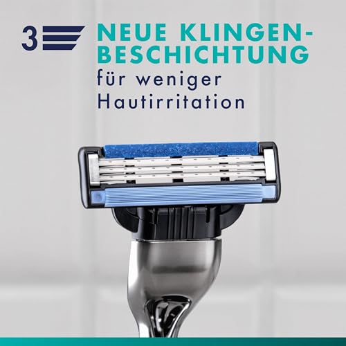 Detalle de Gillette Mach3 Klingen Herren – 20 Original Rasierklingen, Blau