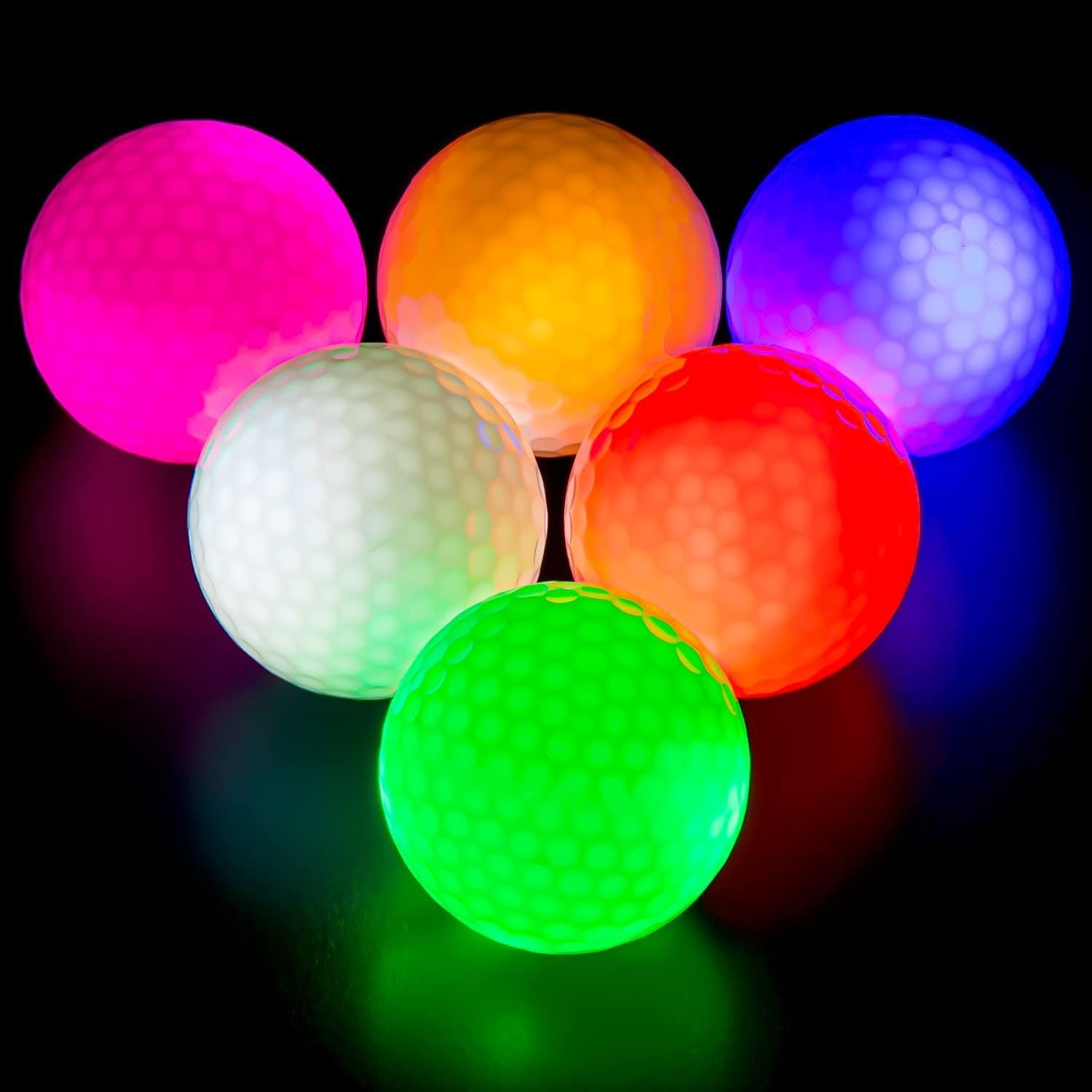 Detalle de THIODOON 1 LED Golf Balls, 6 Colors for Night Golf
