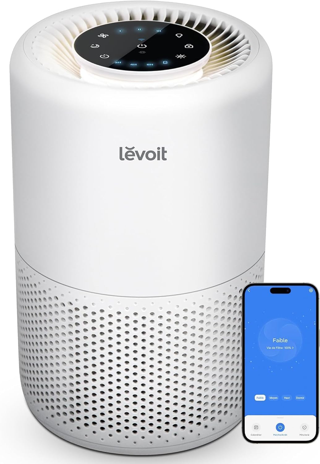 Detalle de LEVOIT Core 200S – Purificateur d'Air silencieux pour pièces jusqu’à 35 m² avec veilleuse et contrôle via Alexa