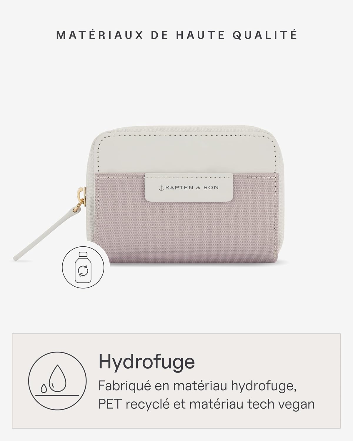 Detalle de Kapten & Son Bergen Pro Wallet S Muted Clay – Portefeuille minimaliste et élégant