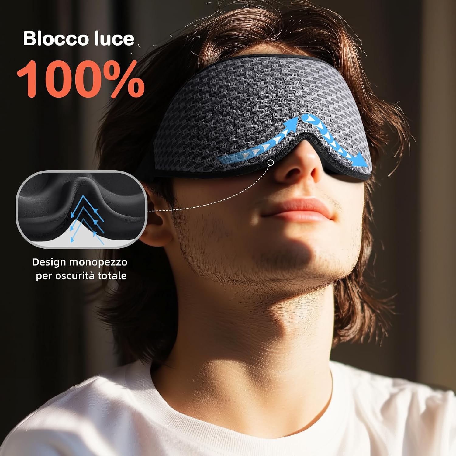 Thumbnail 3 de INNELO Maschera da Sono 3D 2025 per Dormitori Laterali – oscurità al 100% e comfort premium