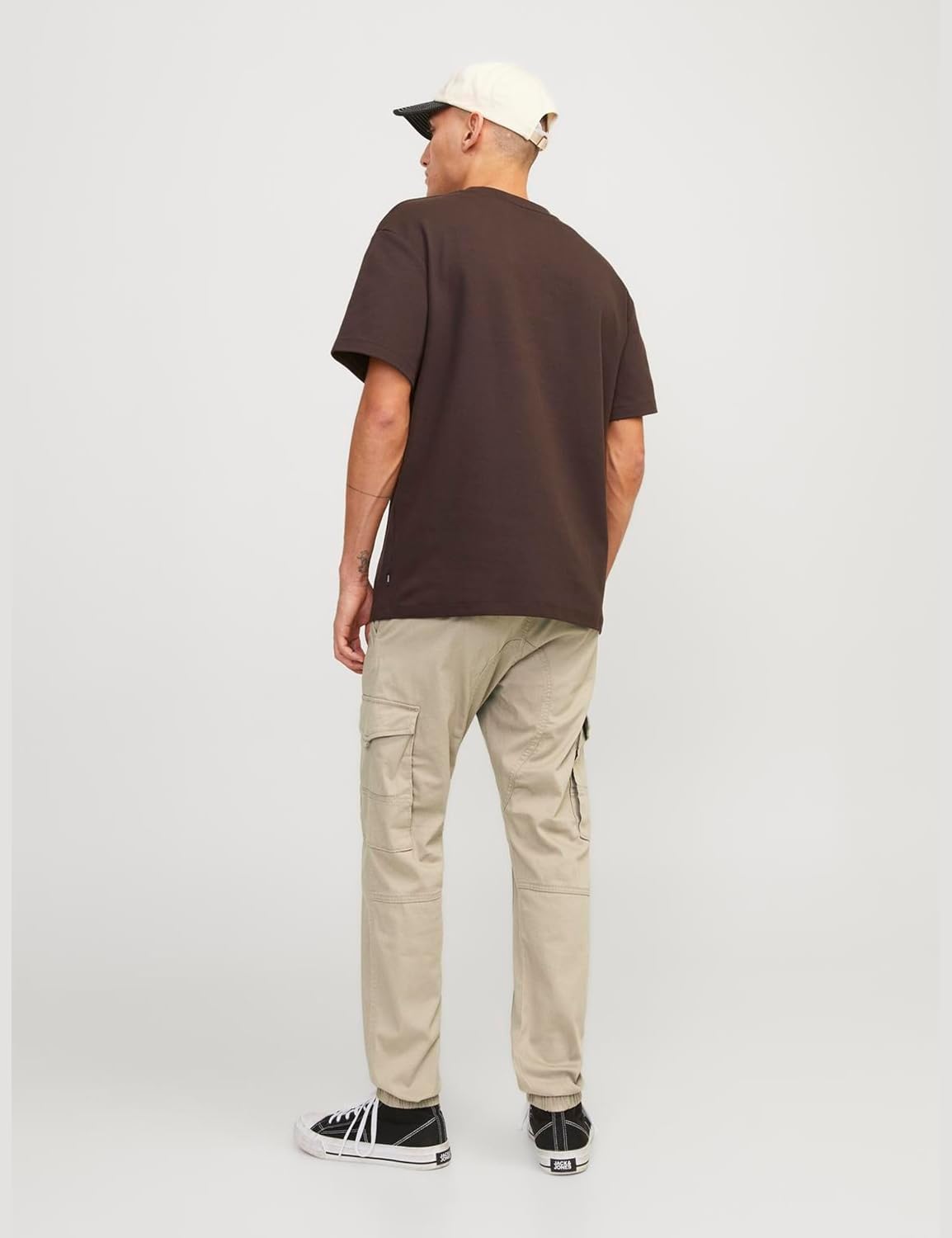 Detalle de JACK & JONES Cargo-Hose Slim Fit – lässige Cargohose mit Seitentaschen