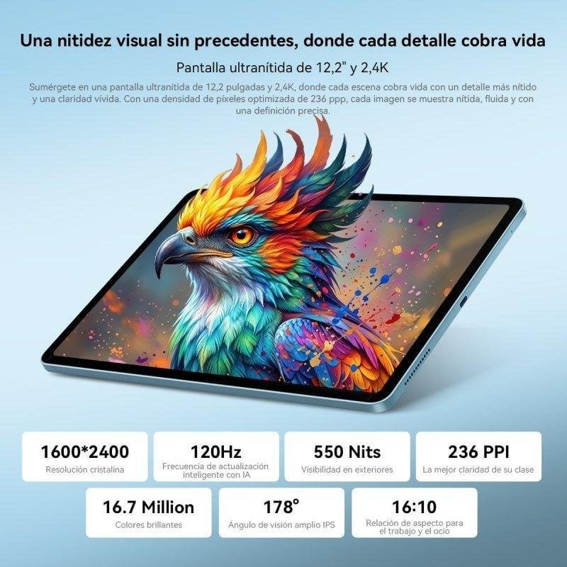 Detalle 2 de Blackview Mega 5 4G 12,2" con teclado y stylus: tablet 12,2" que quiere sustituir al portátil