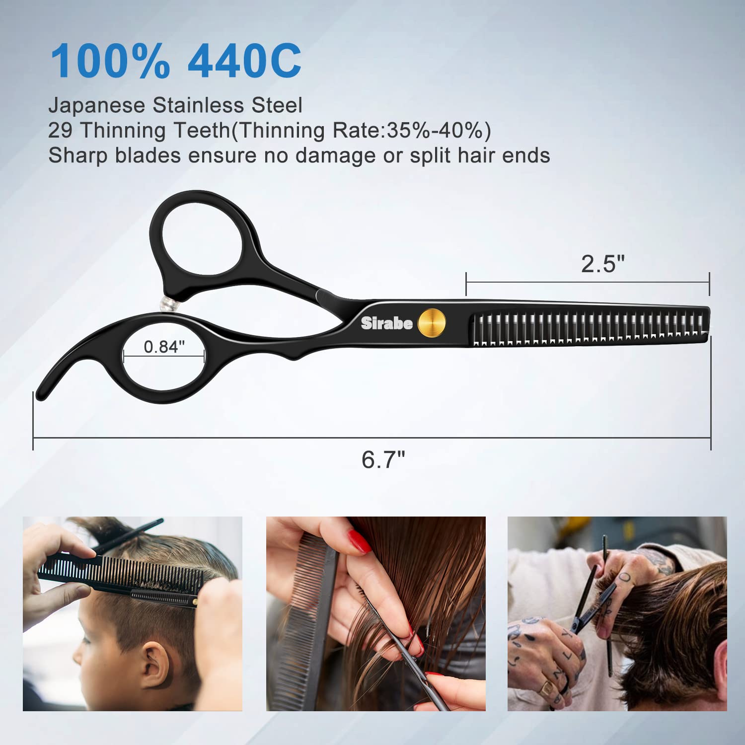 Detalle de Sirabe Hair Cutting Scissors Set, 10 PCS
