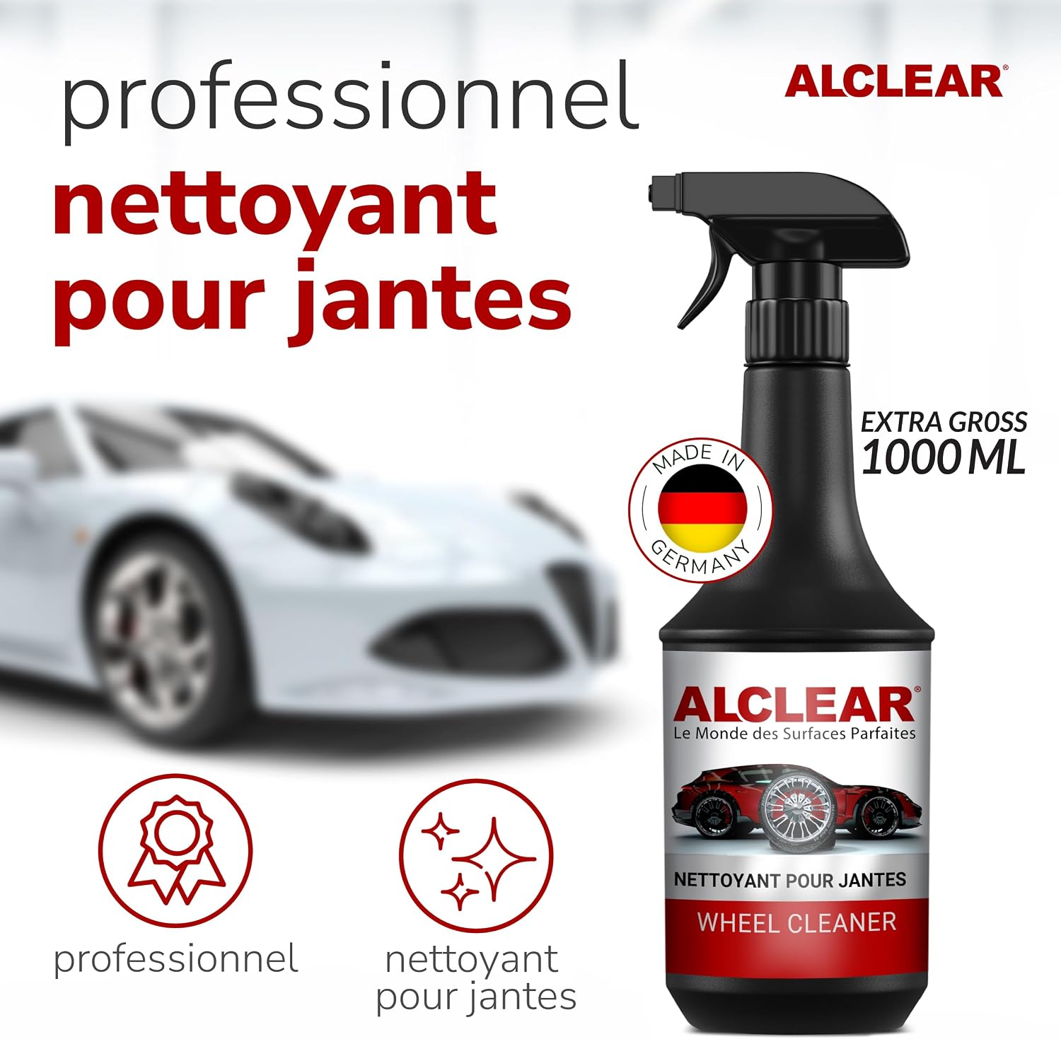 Detalle 2 de ALCLEAR 721FR Nettoyant jantes 1000 ml – indicateur violet, sans acide