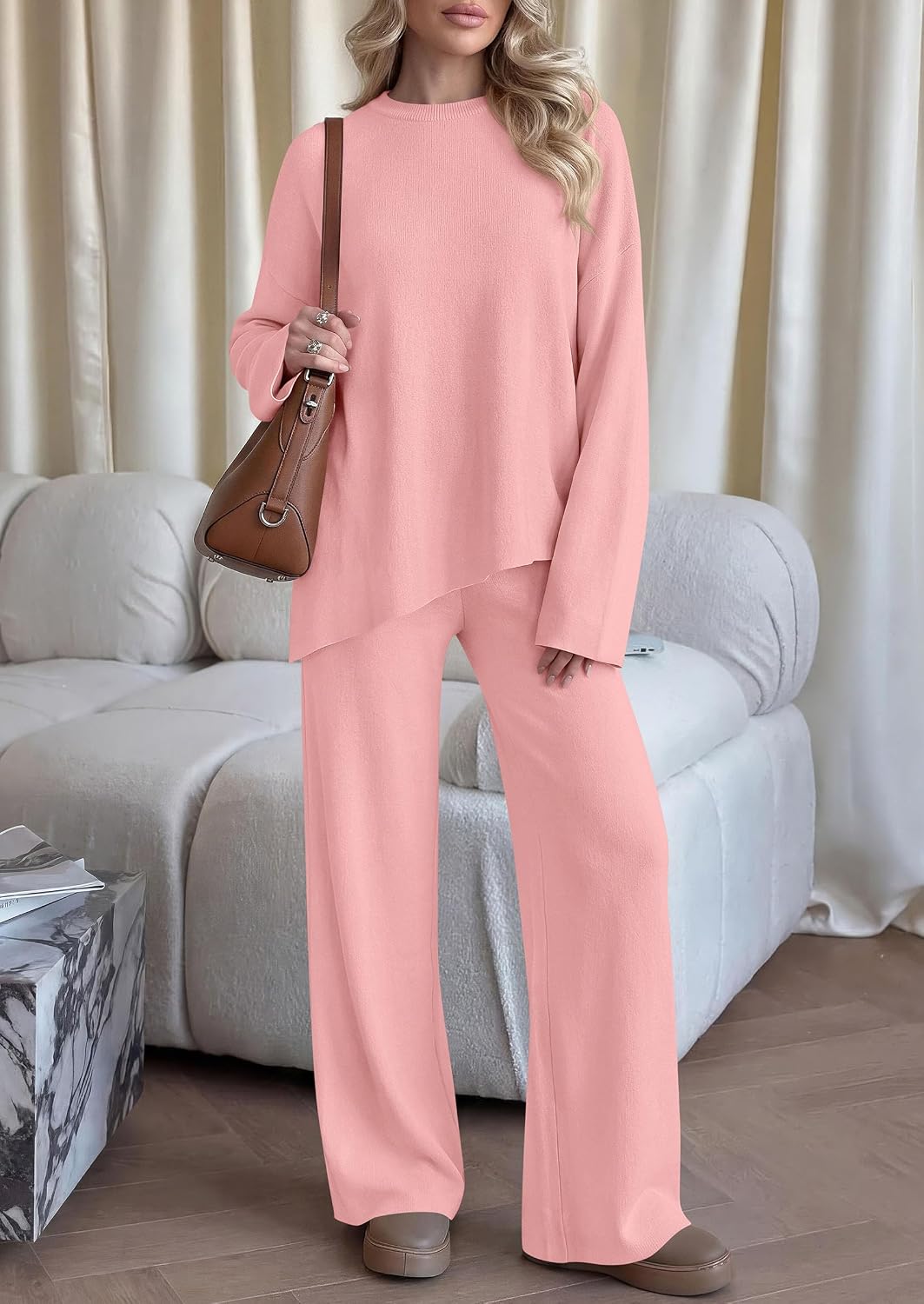 Detalle de PRETTYGARDEN Women's Sweater Set, Fine Knit