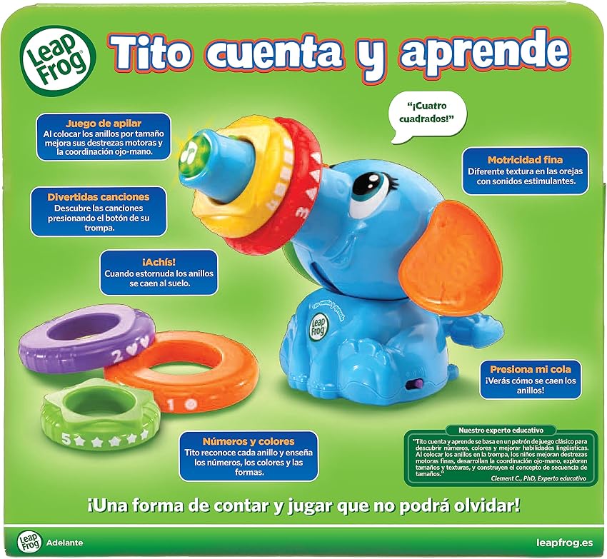 Thumbnail 4 de VTech Tito cuenta y aprende, figura apilable para bebés