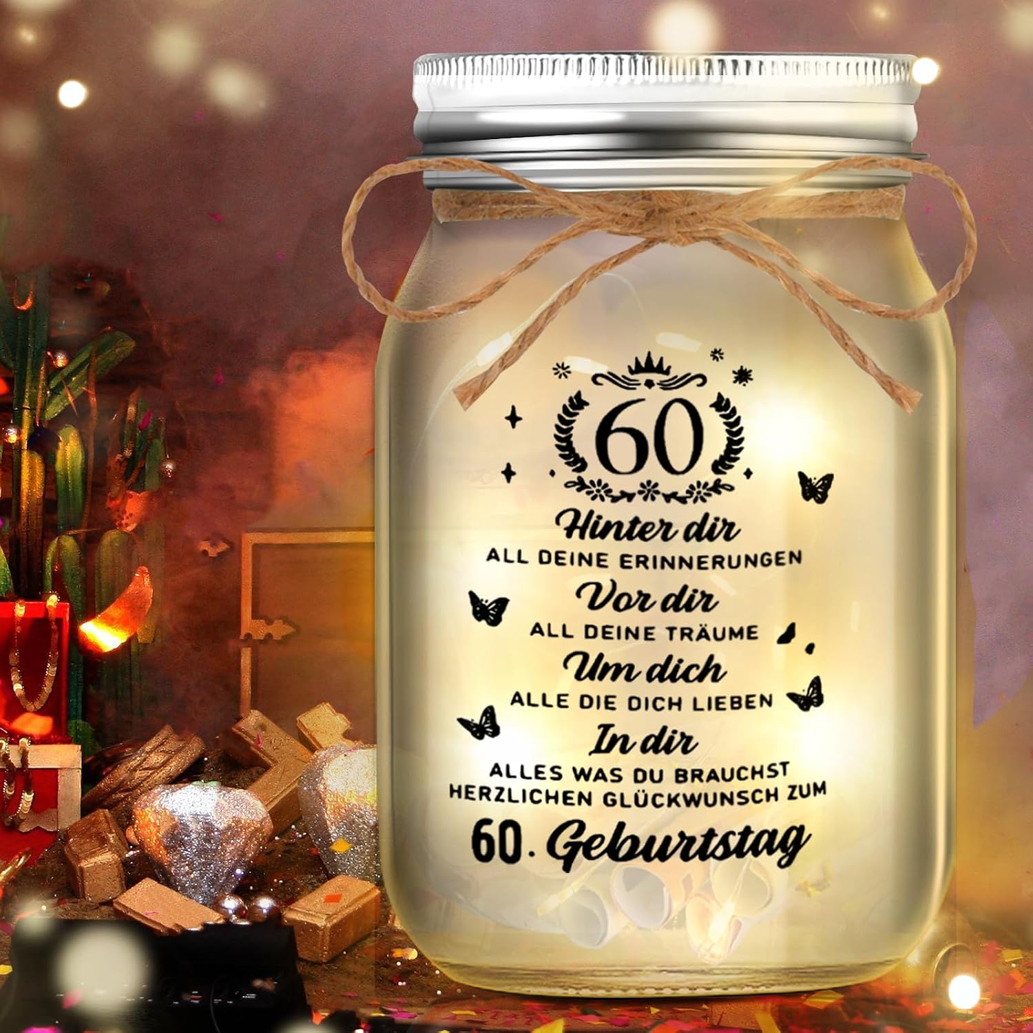 Thumbnail 3 de Johiux 60 Geburtstag LED Flaschenlicht
