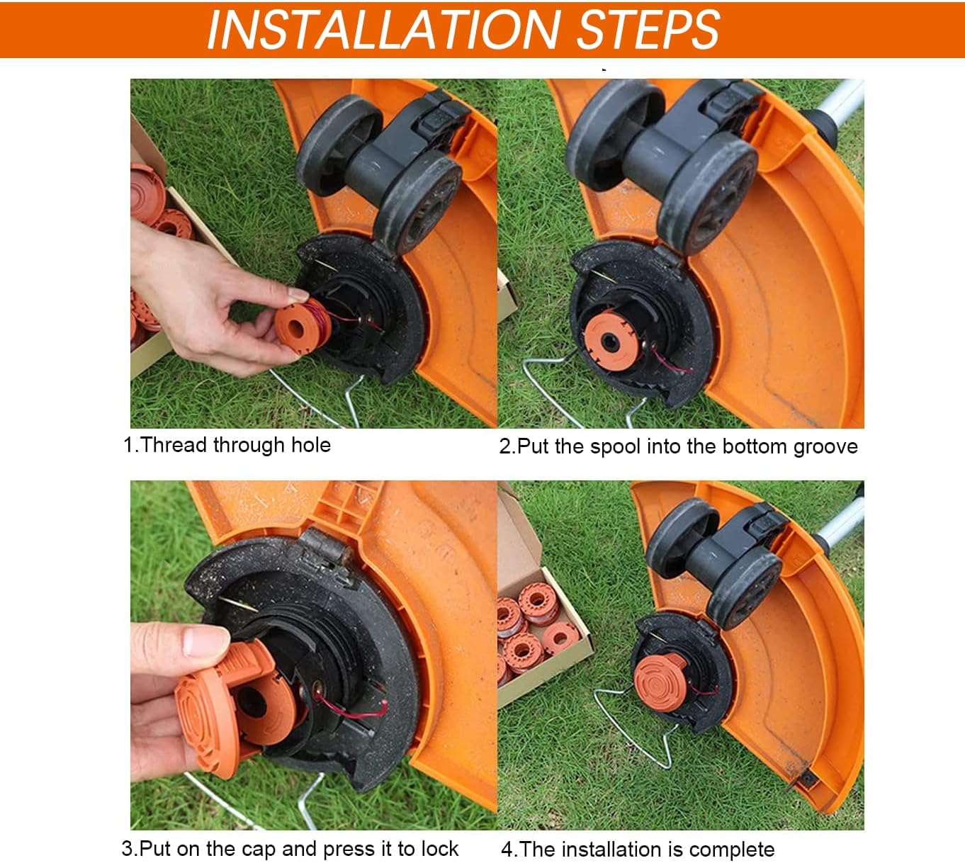 Thumbnail 4 de Worx WA0004 strimmer spool 4 pack