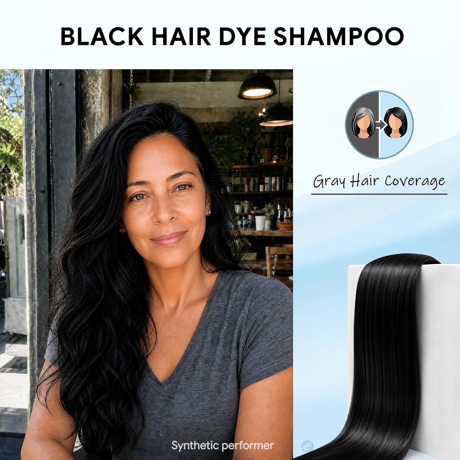 Thumbnail 2 de Ivnil 3-in-1 Black Hair Dye Shampoo for Gray Coverage