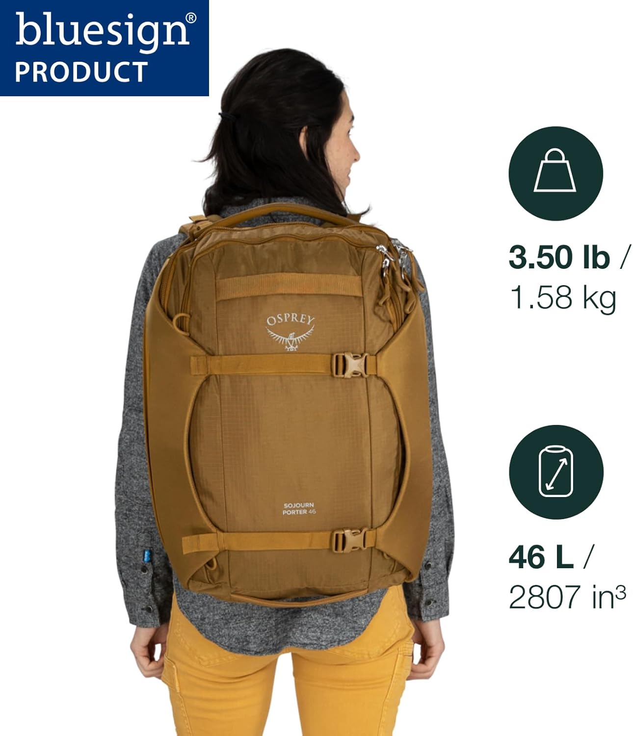 Detalle de Osprey Sojourn Porter 46L Travel Backpack