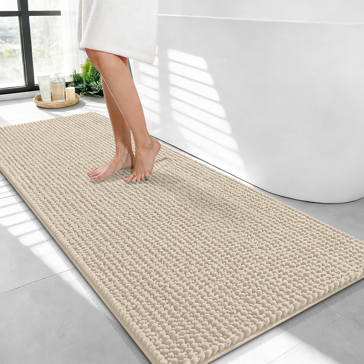 Thumbnail 6 de OLANLY Thick Bathroom Rugs 30x20 Chenille