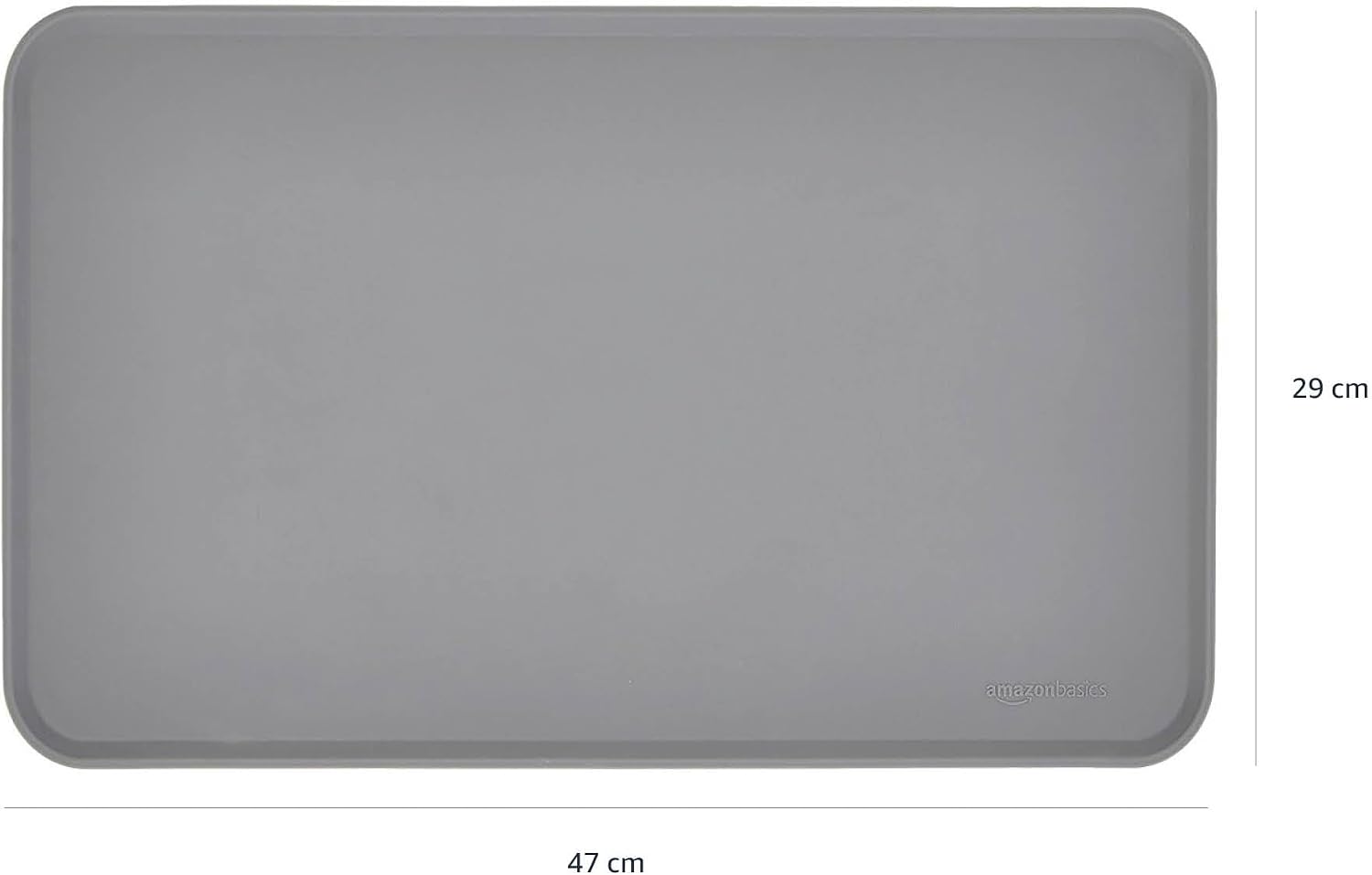 Thumbnail 5 de Amazon Basics Tapis de gamelle en silicone étanche – lot de 2, 47 x 29 cm, gris