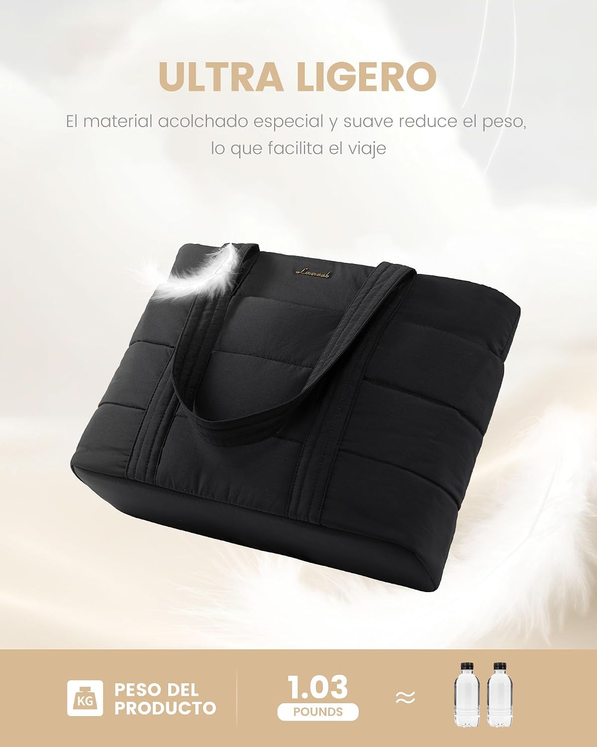 Detalle 2 de LOVEVOOK Bolso Mujer Grande para portátil 15,6"