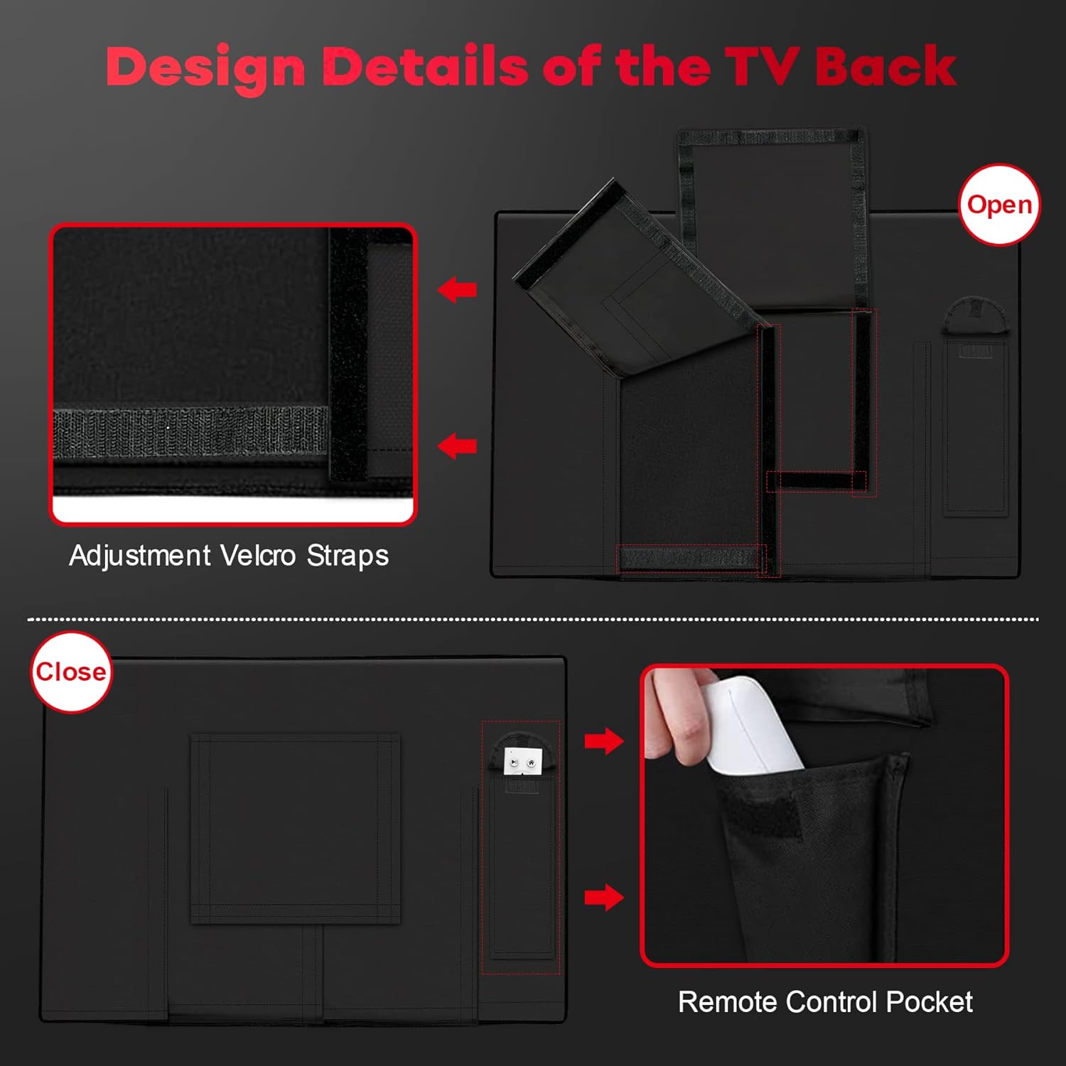 Thumbnail 5 de Zettum Outdoor TV Cover 50 Inch: Heavy-Duty, Weatherproof Protection for 48–50 Inch TVs
