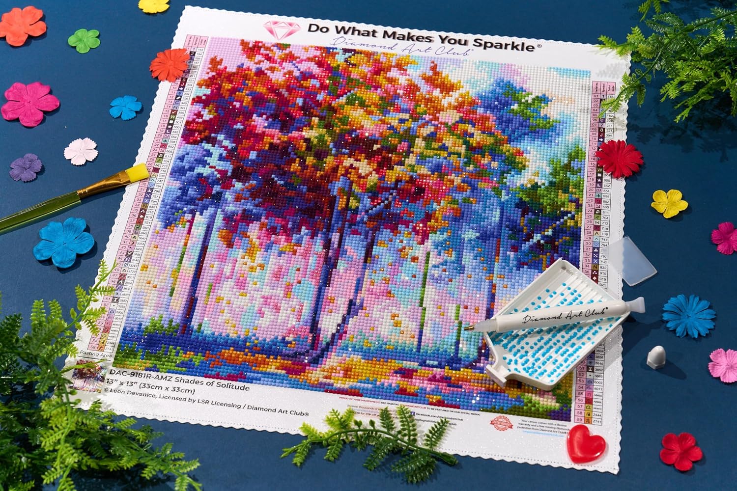 Thumbnail 4 de DIAMOND ART CLUB 孤独のダイヤモンドアートキット 33×33cm・丸型ビーズ59色
