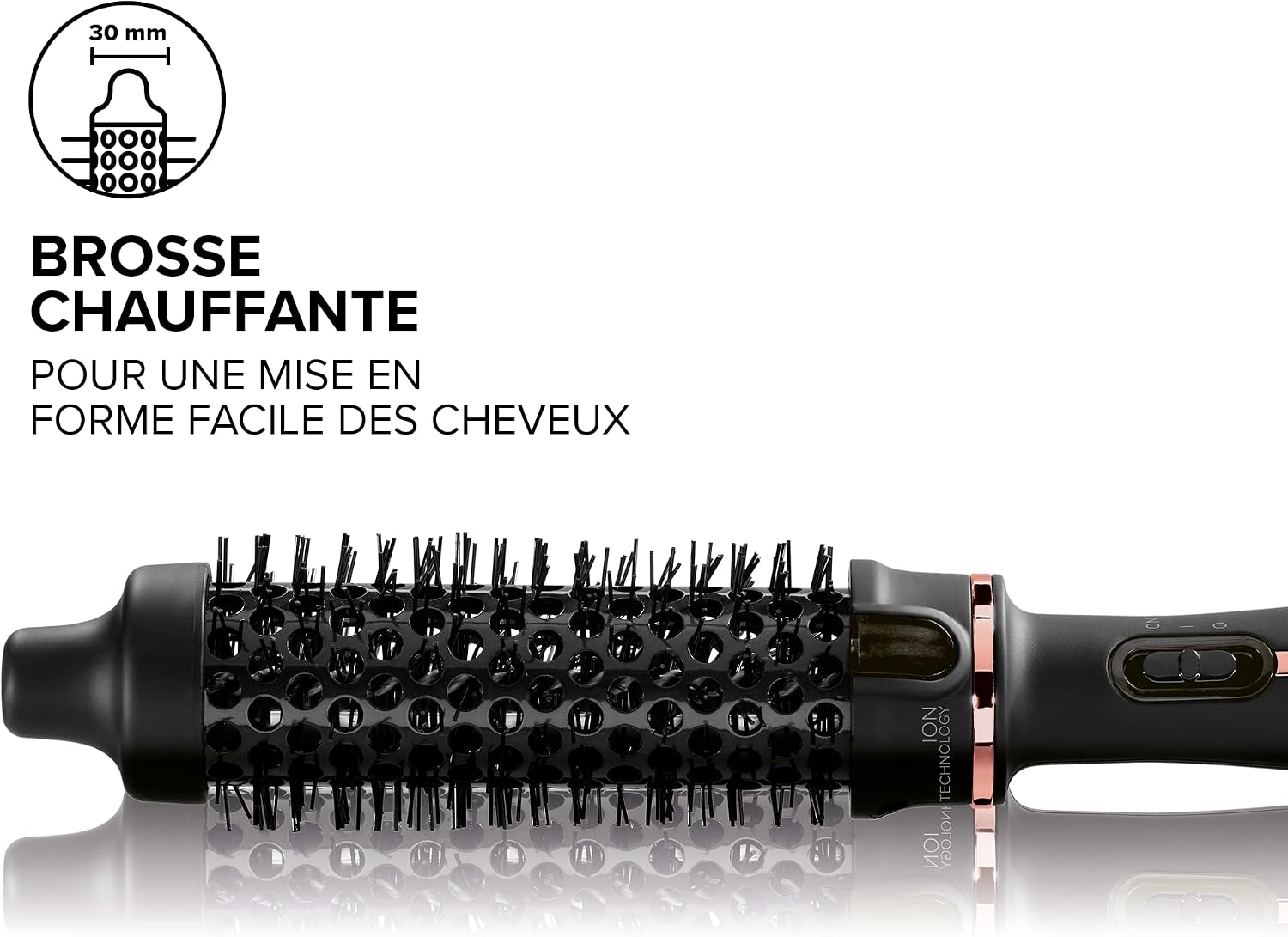 Detalle 1 de Bellissima My Pro Magic Style Brush P2 30 – Brosse Soufflante ionique, céramique et multi-voltage