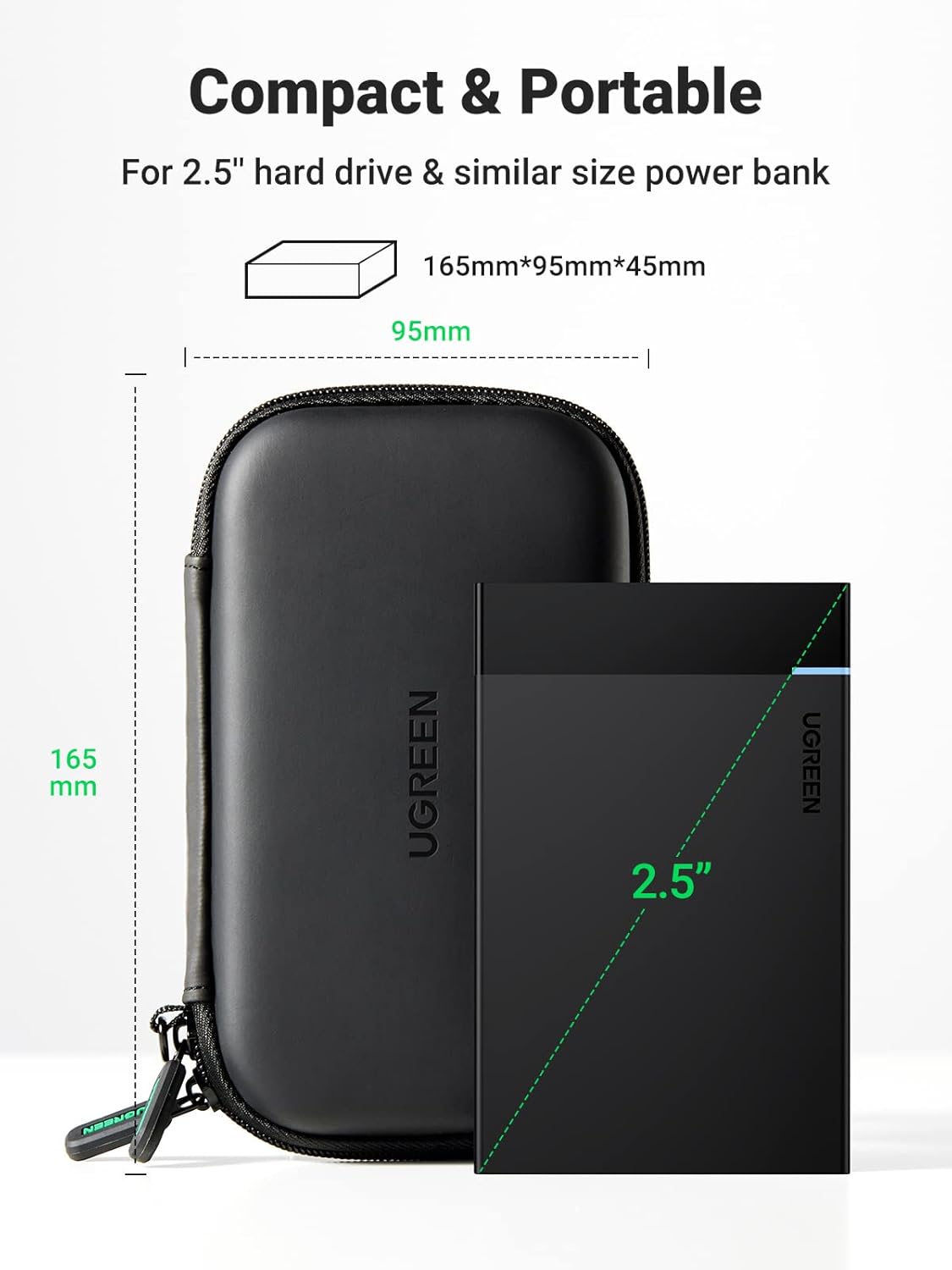 Thumbnail 6 de UGREEN Festplattentasche für SanDisk SSD und externe 2,5" HDD – EVA-Case mit Fächern