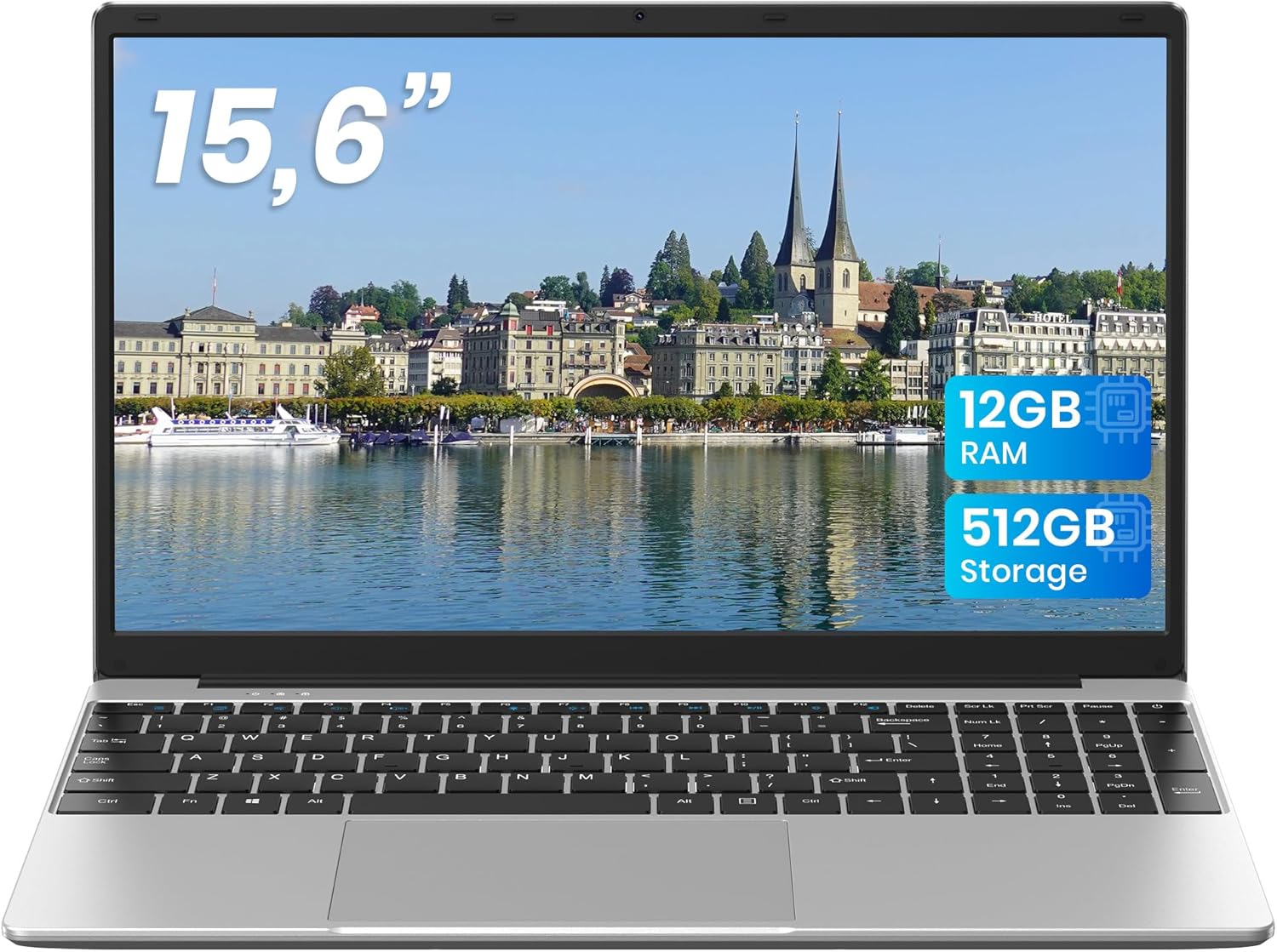 Detalle de jumper Laptop 15,6 Zoll FHD – 12 GB RAM, 512 GB SSD, 5205U Prozessor