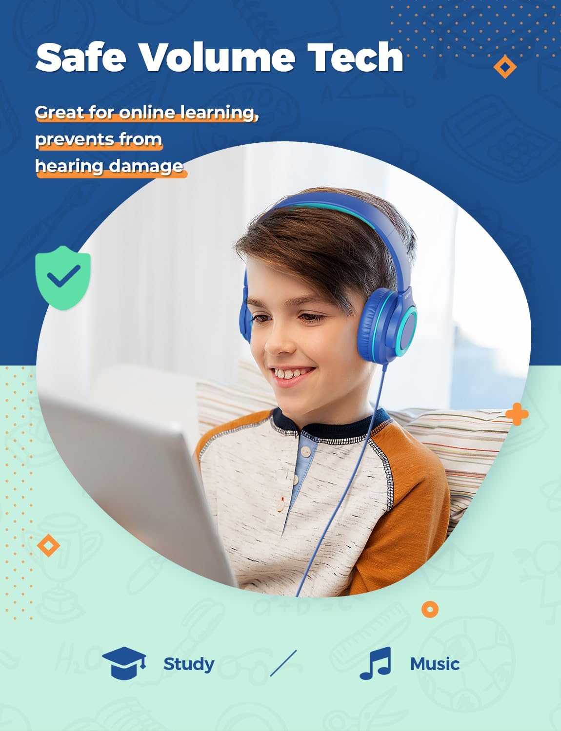 Thumbnail 2 de iClever HS22 Kinderkopfhörer 85 dBA Lautstopp