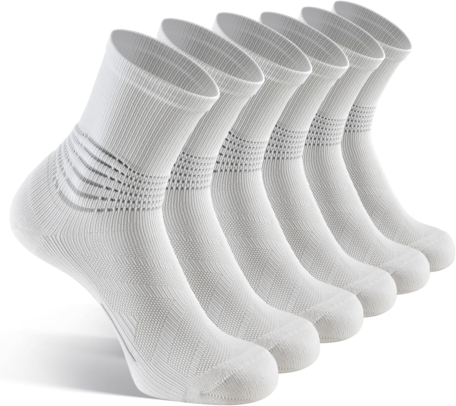 Detalle de IRAMY Compression Ankle Support Socks (Men) – CoolMax wicking crew socks for plantar fasciitis relief, 3 pairs