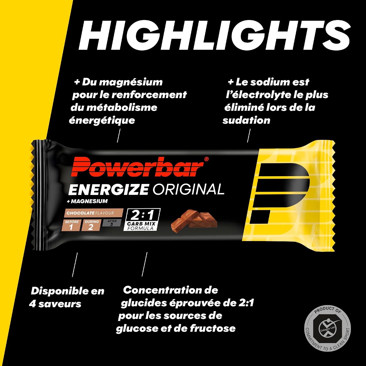 Thumbnail 3 de PowerBar Energize Original chocolat 15x55g