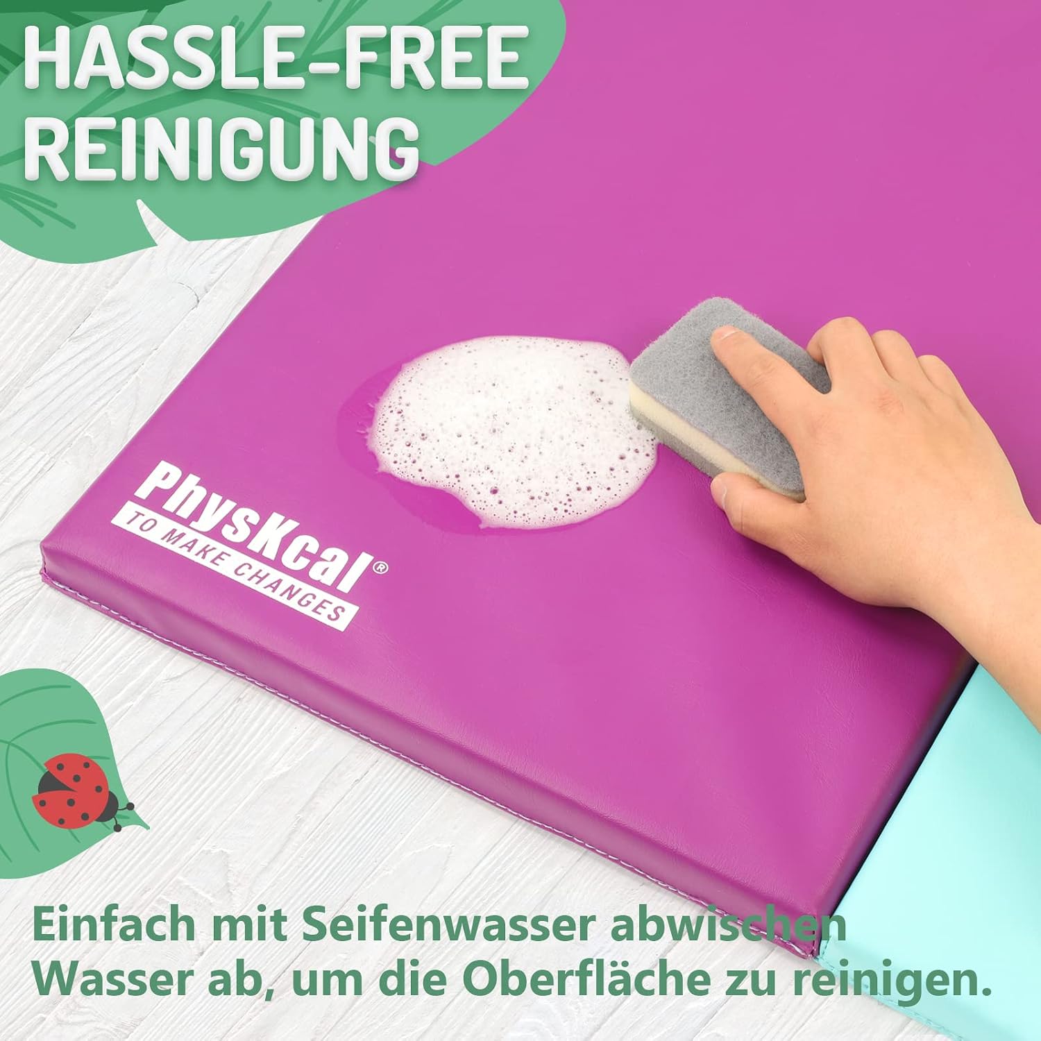 Thumbnail 6 de PhysKcal 5 Panel Klappbare Weichbodenmatte – 195 x 75 x 3 cm für Kinder und Heimtraining