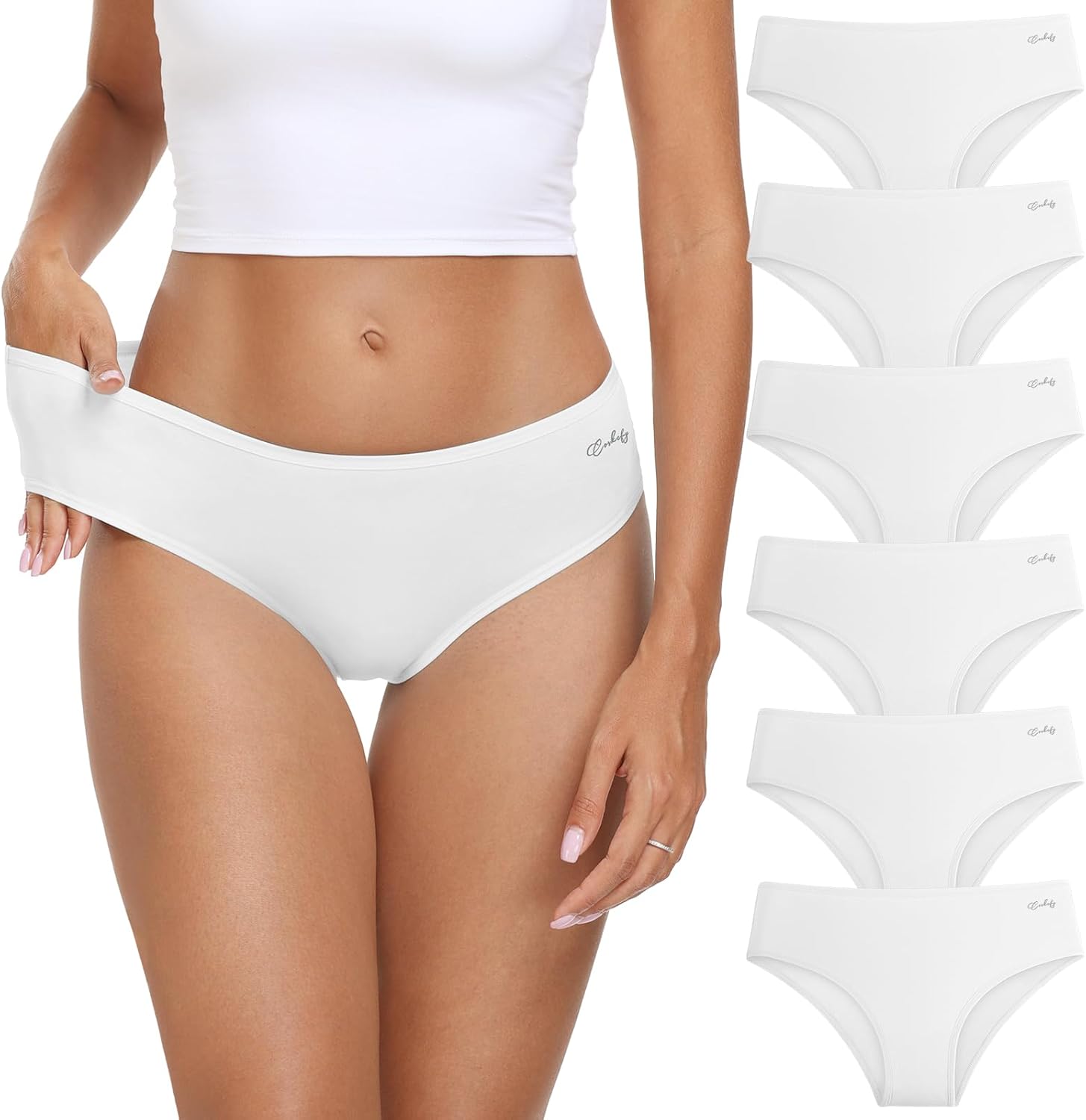 Thumbnail 6 de coskefy Women’s Cotton Hipster Underwear (Low-Rise) — Soft Stretch Breathable Bikini Briefs, 6-Pack