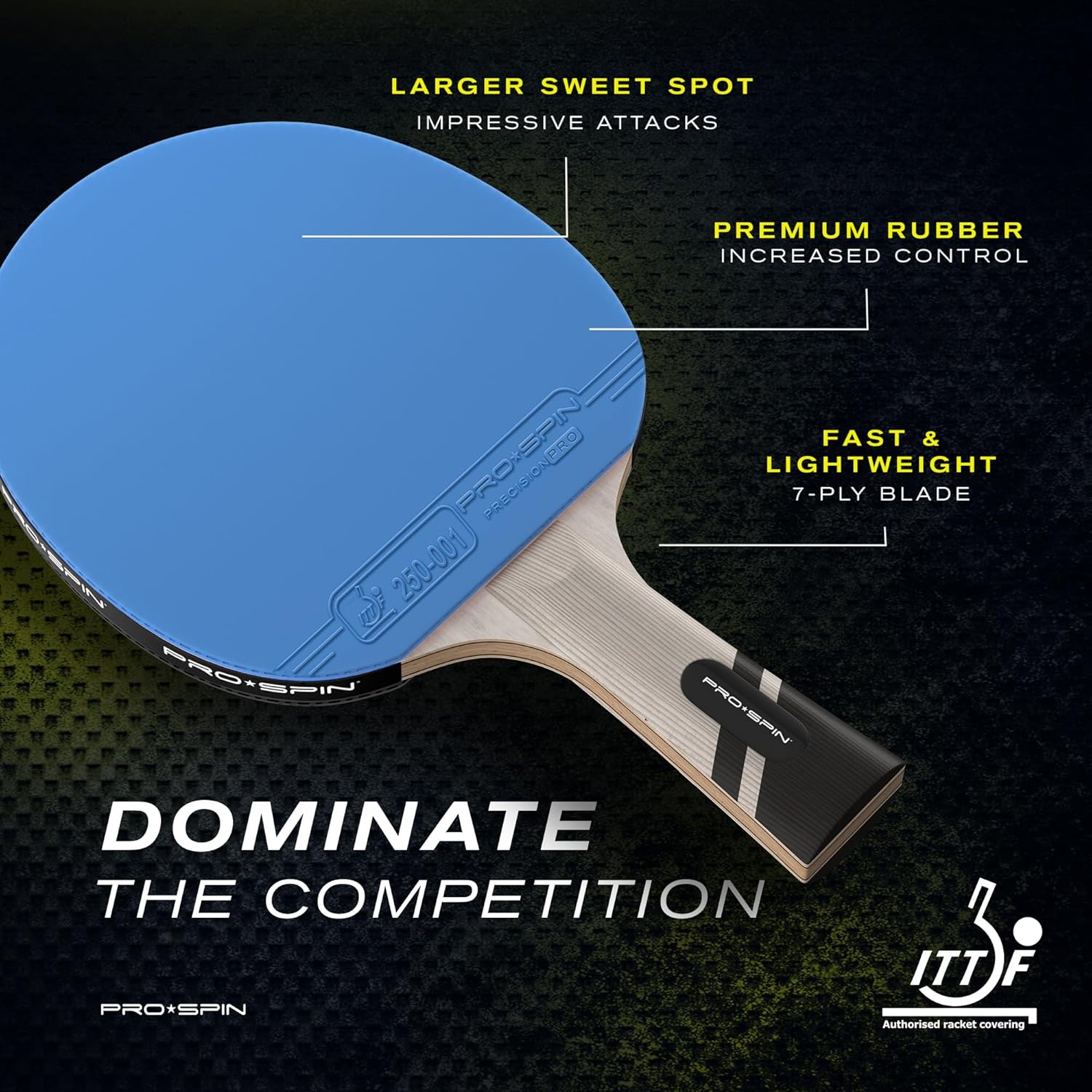 Detalle 2 de PRO-SPIN Ping Pong Bats ITTF Approved