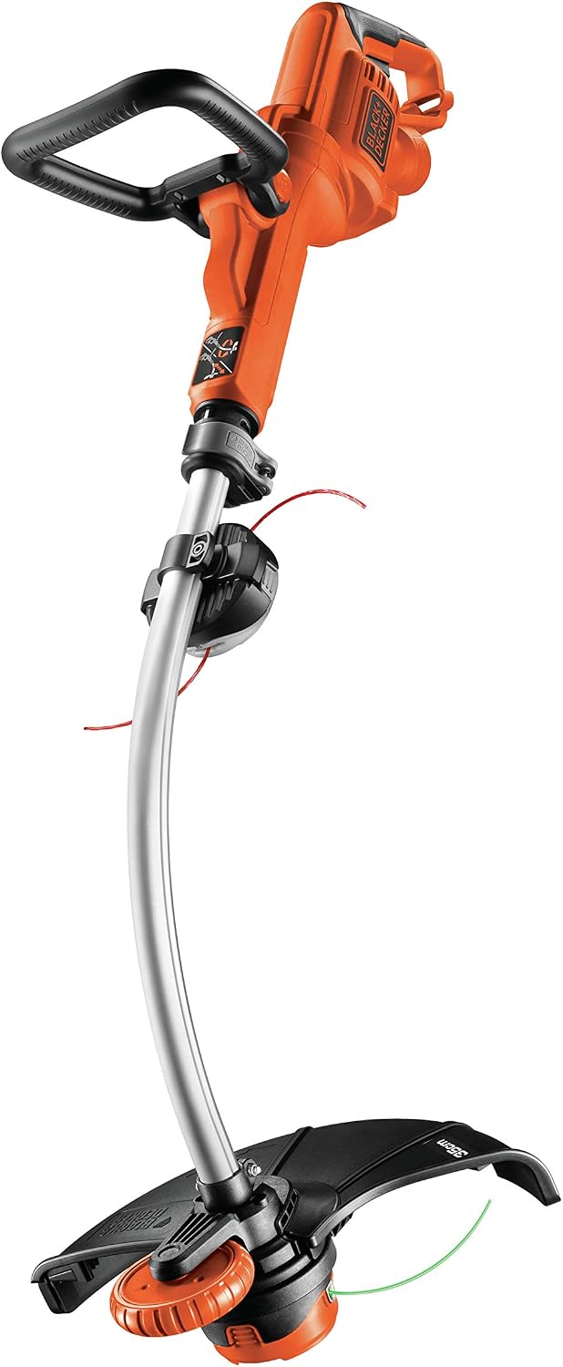 Detalle de BLACK+DECKER Coupe-bordures filaire 900W GL9035-QS – 35 cm, manche télescopique et roue de guidage