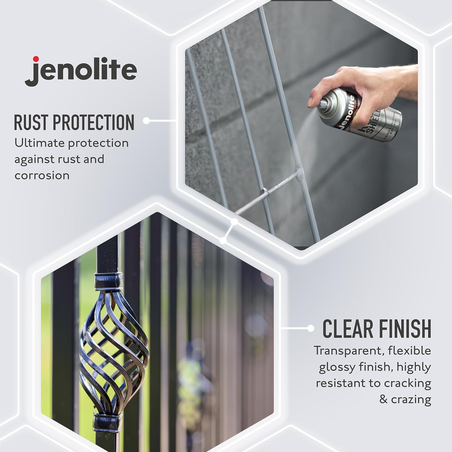 Detalle de JENOLITE Rust Shield: Vernice Protettiva Trasparente Spray Antiruggine 400ml