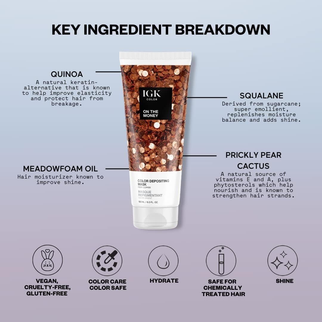 Thumbnail 4 de IGK Hair Gloss Toner Mask 10 washes