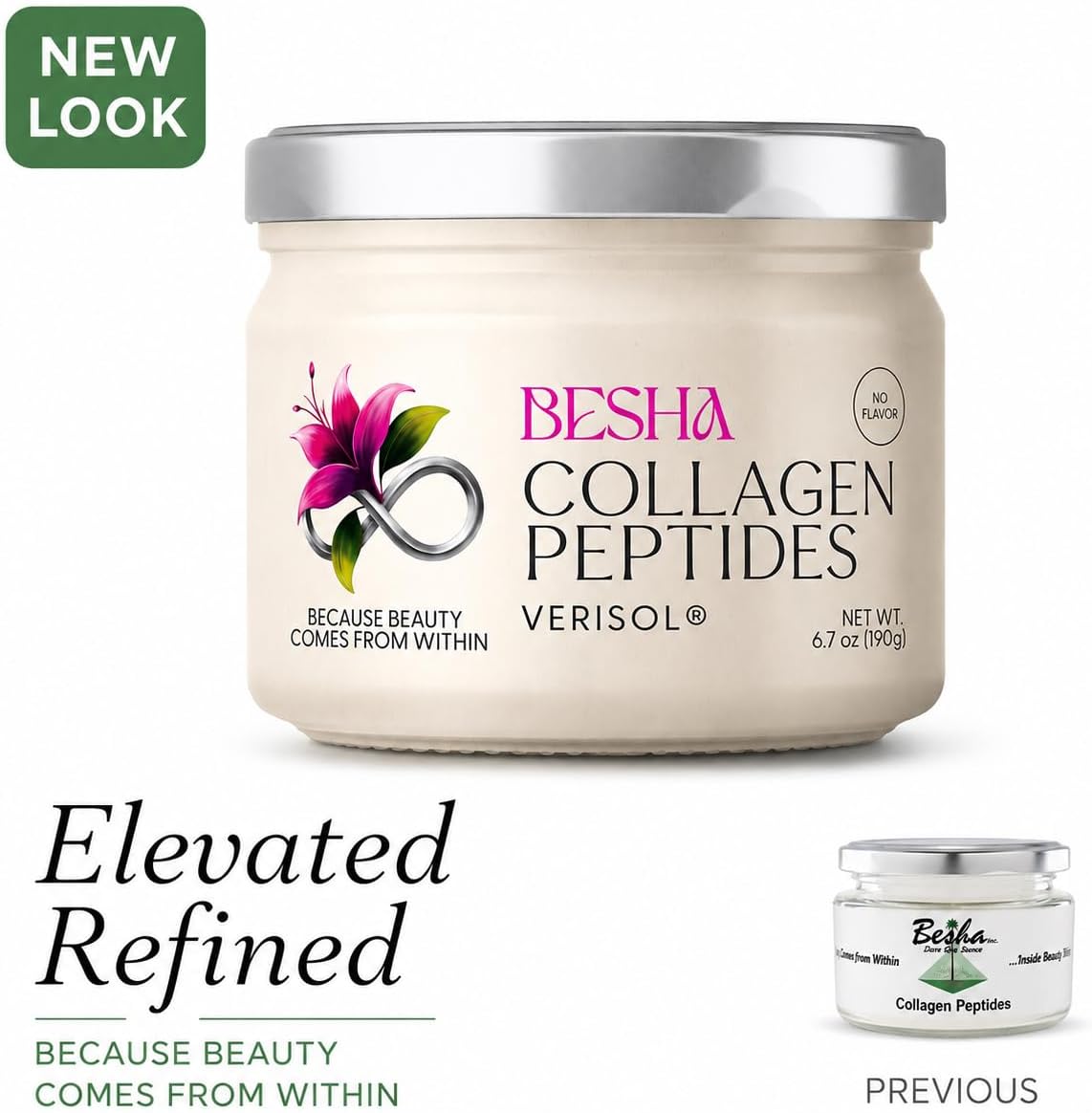 Detalle 2 de BESHA INC Verisol Collagen Bioactive Peptides Powder, Pure Formula, 2-Month Supply