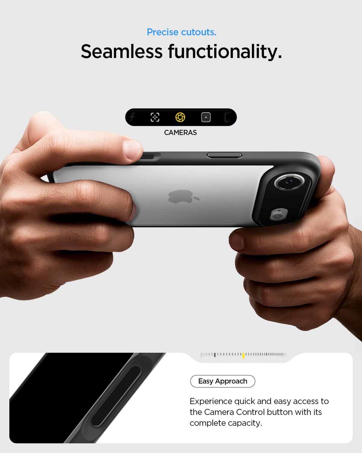 Thumbnail 4 de Spigen Coque Ultra Hybrid anti-jaunissement pour iPhone Air (noir mat) avec protection Air Cushion